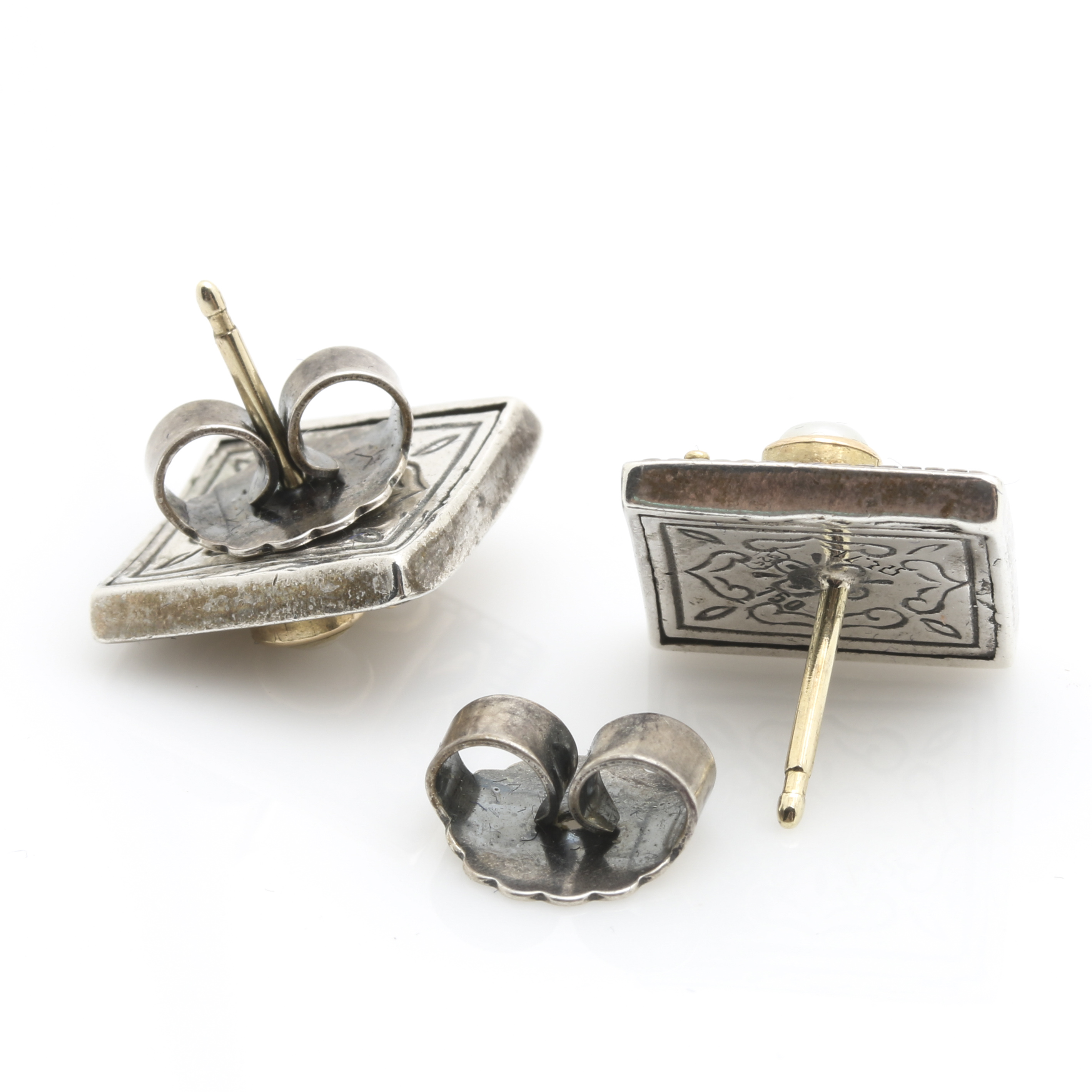 Konstantino Sterling Silver and 18K Yellow Gold Cultured Pearl Demi Parure