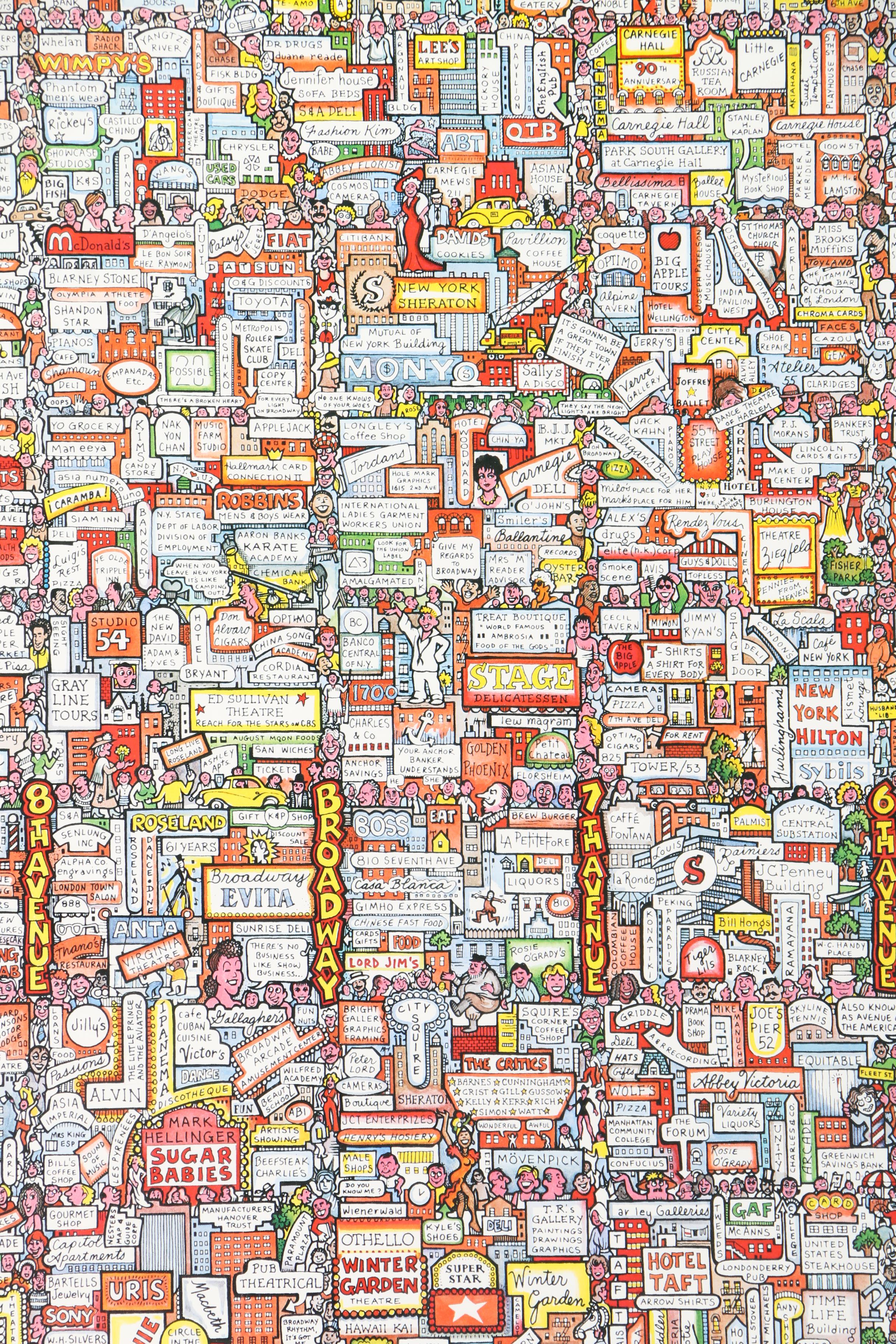 Tony Graham Offset Lithograph Poster "Broadway!!"