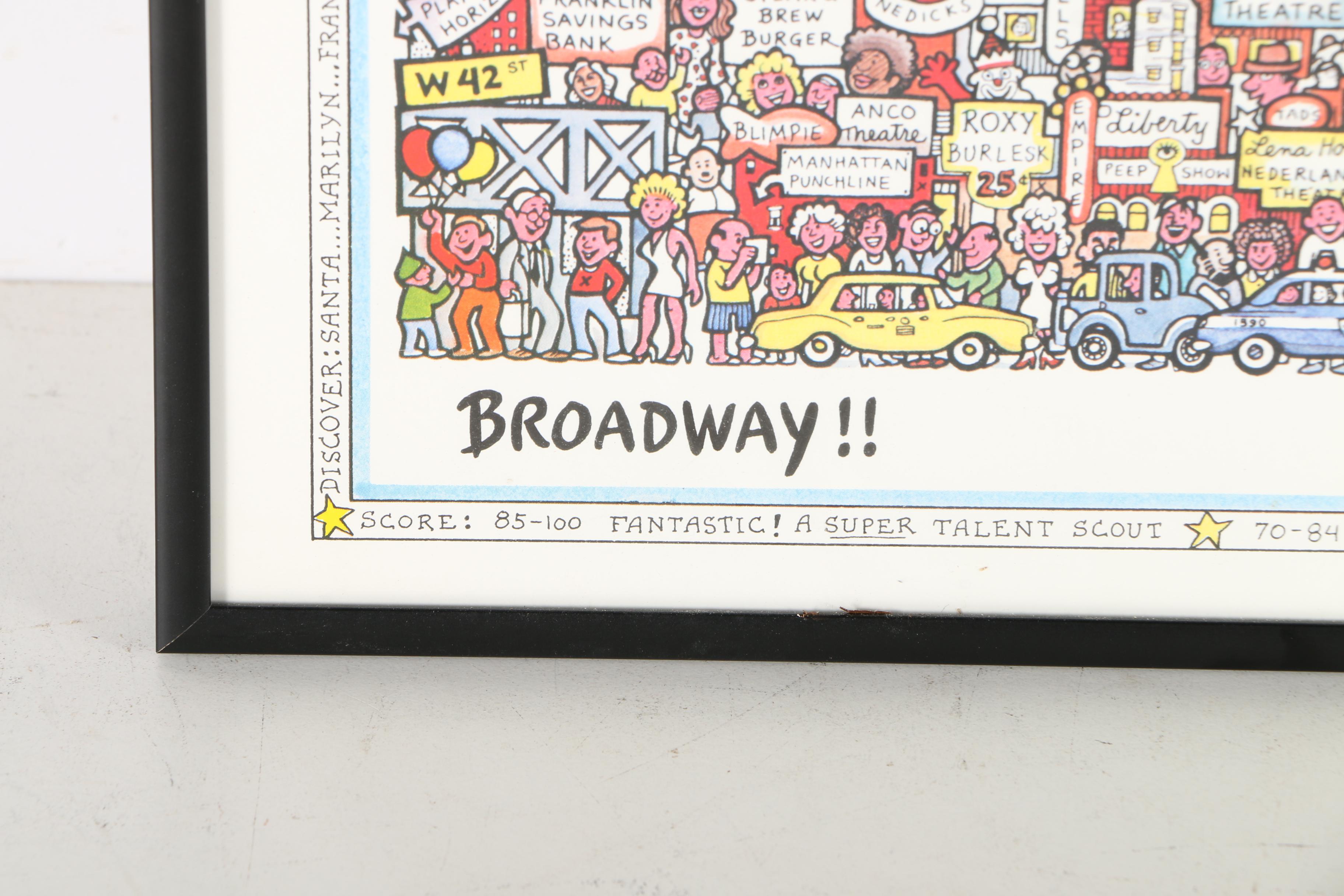 Tony Graham Offset Lithograph Poster "Broadway!!"