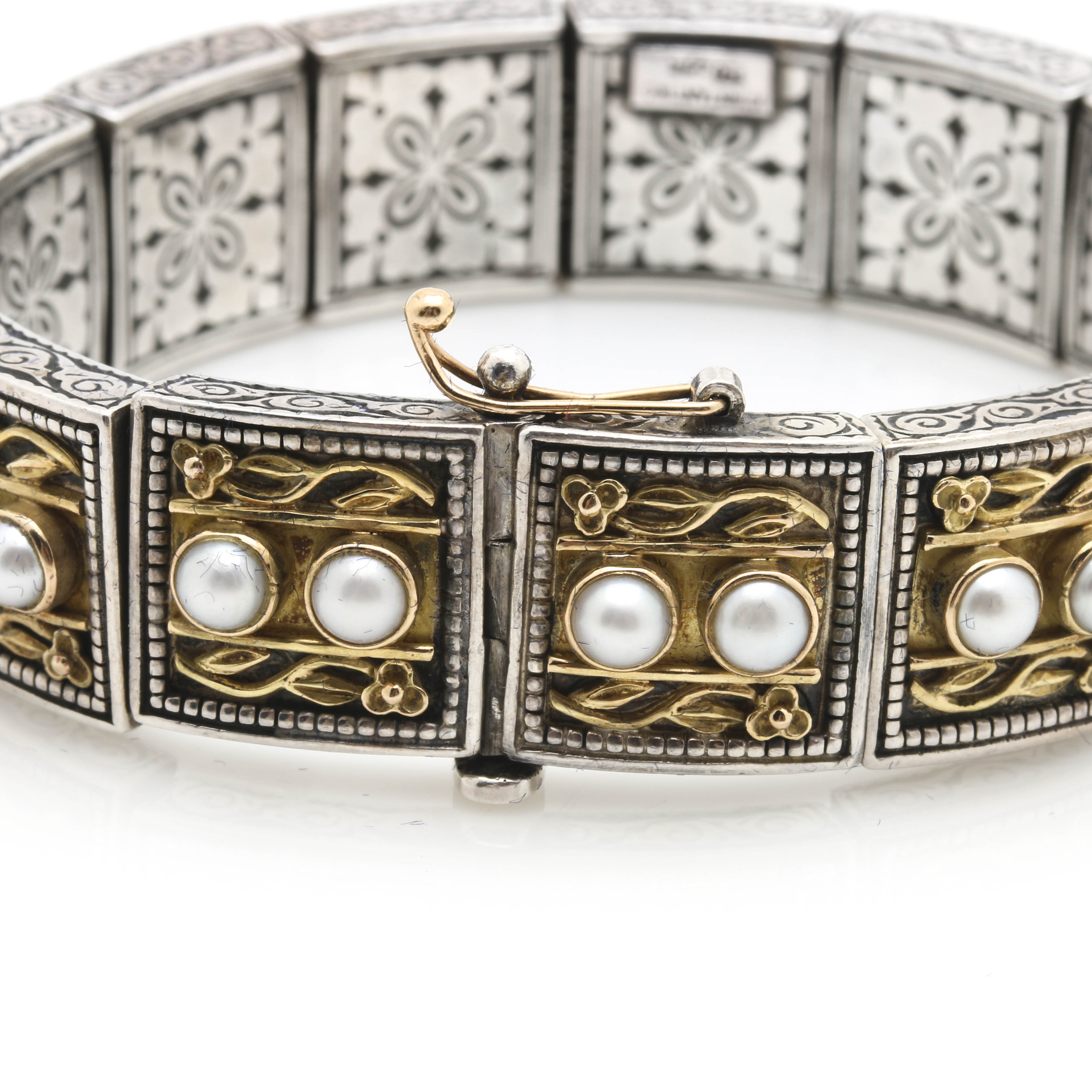 Konstantino Sterling Silver and 18K Yellow Gold Cultured Pearl Demi Parure