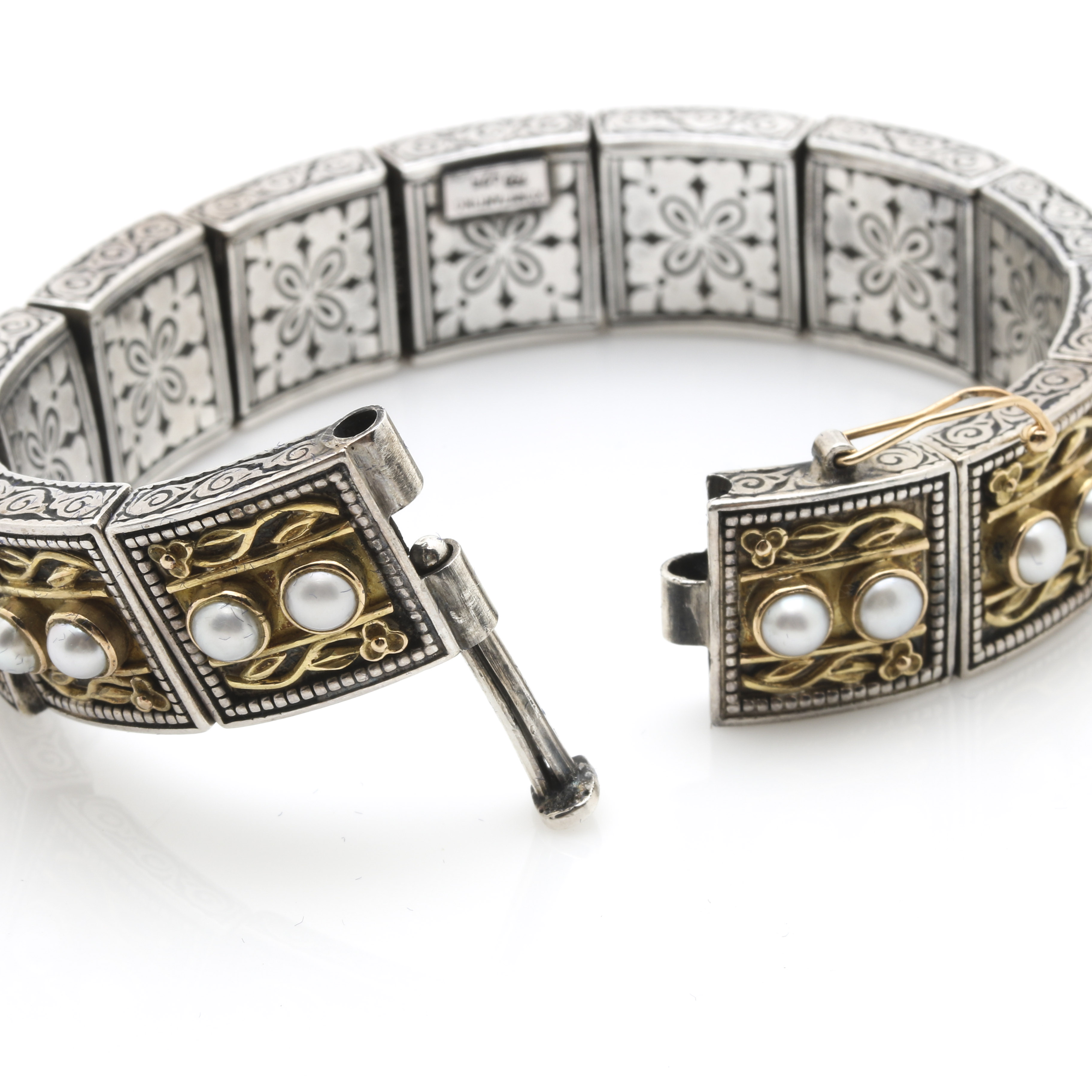 Konstantino Sterling Silver and 18K Yellow Gold Cultured Pearl Demi Parure