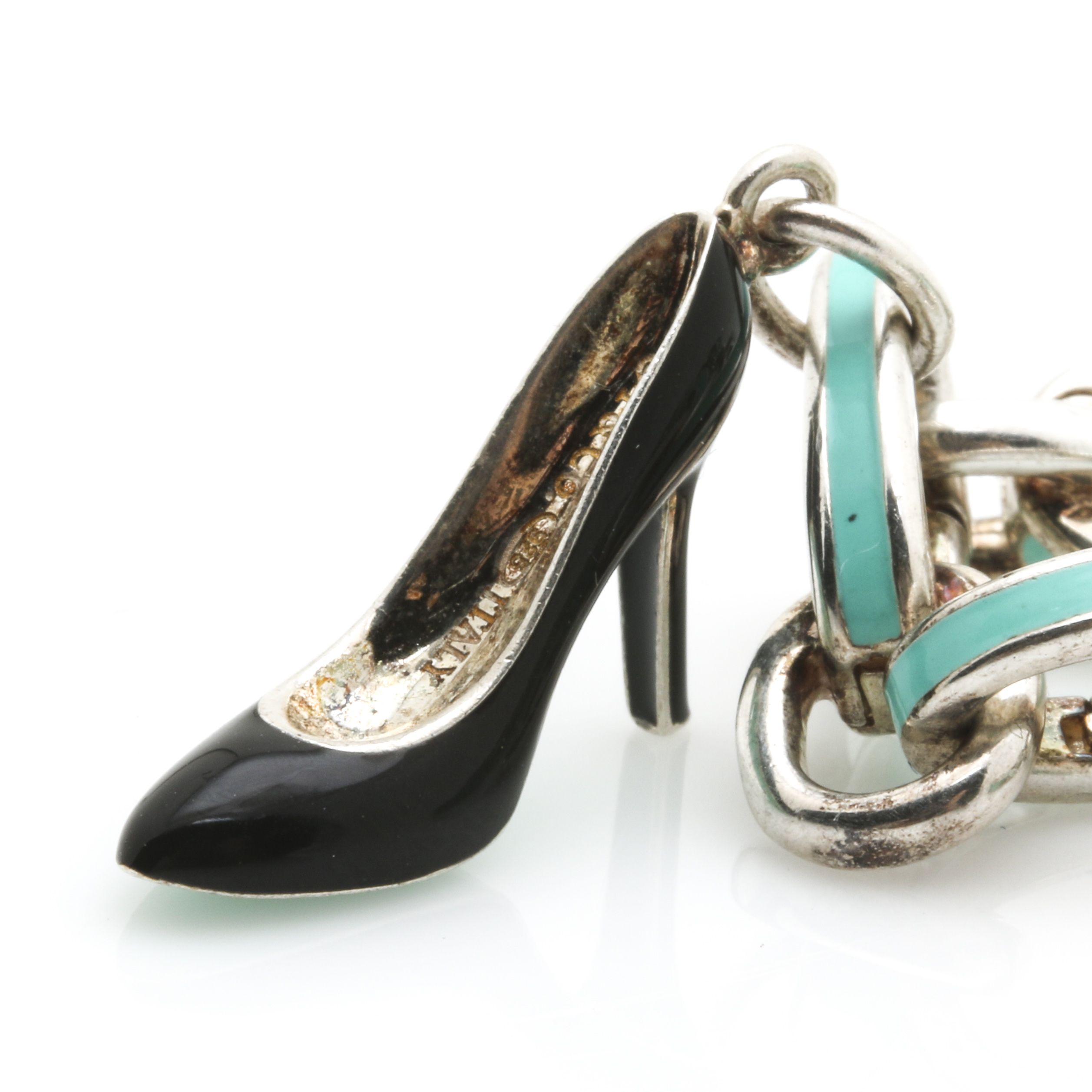 Tiffany & Co. Sterling Silver Charm Bracelet With Various T & Co. Charms