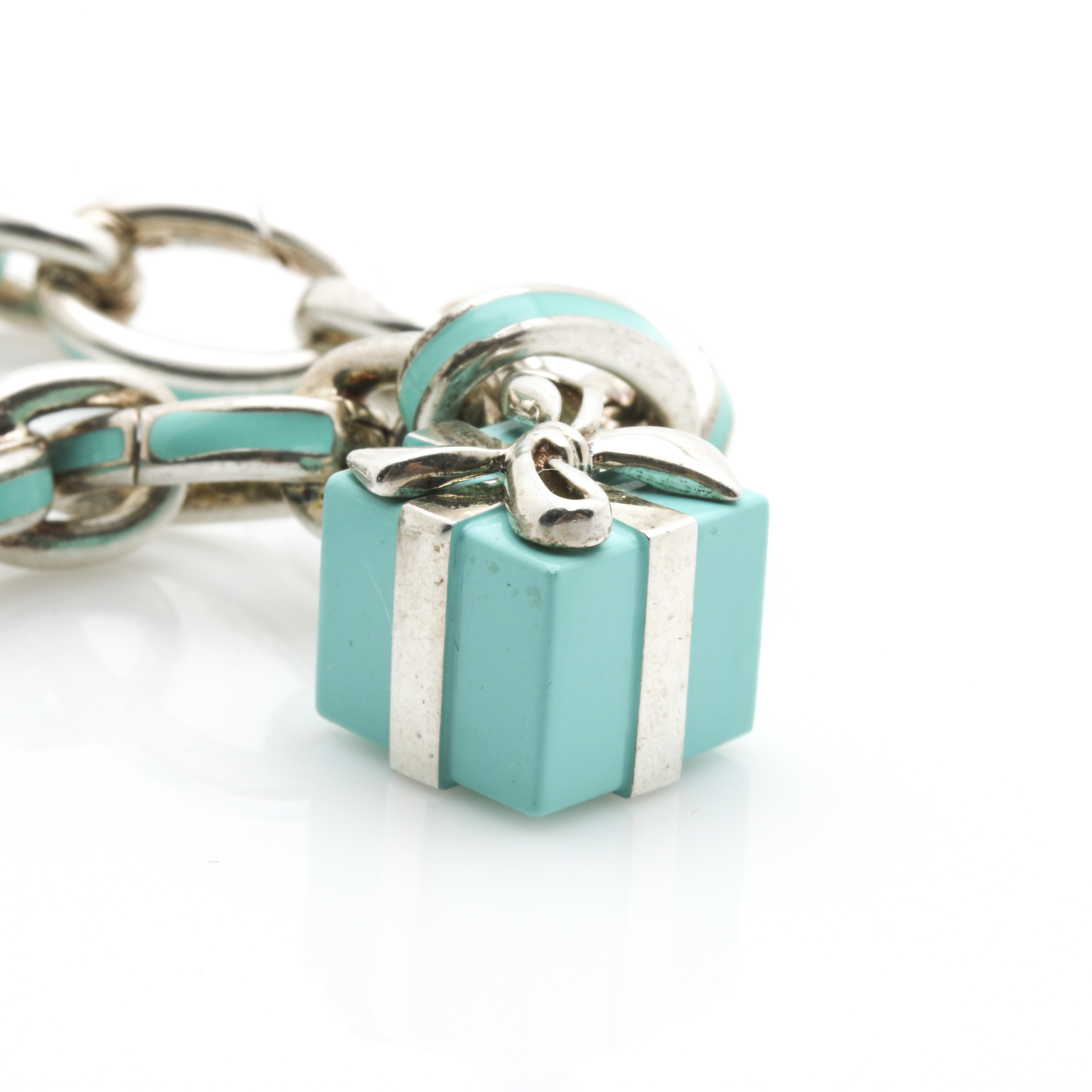 Tiffany & Co. Sterling Silver Charm Bracelet With Various T & Co. Charms