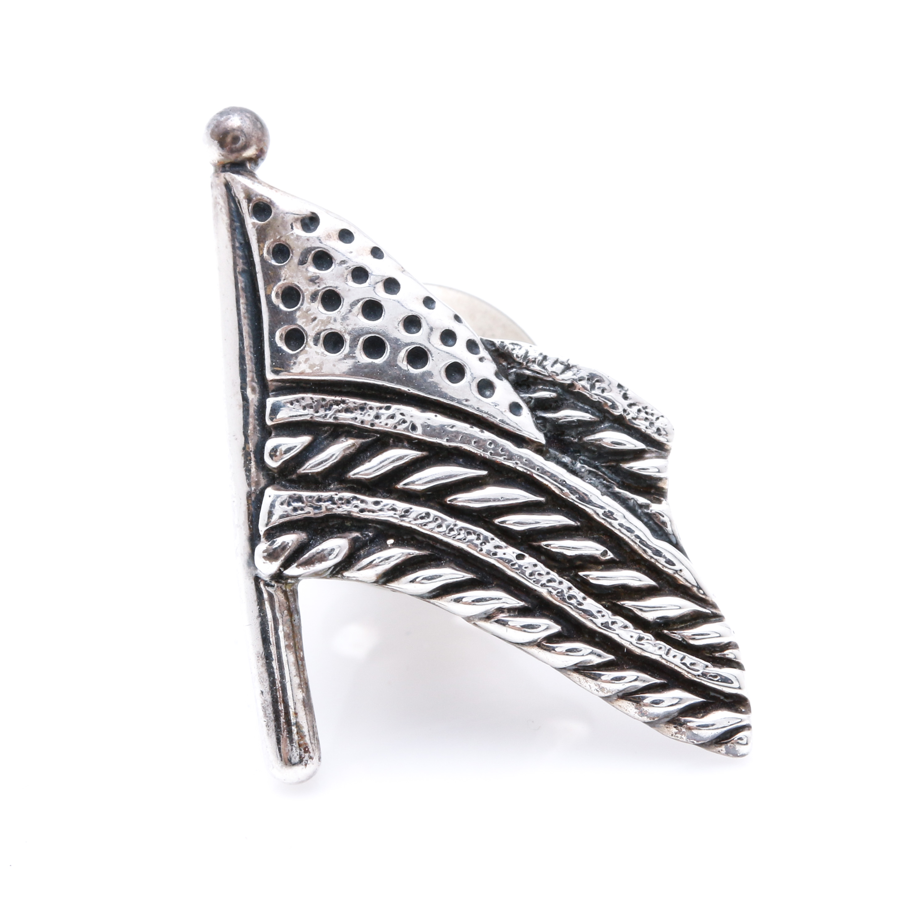 David Yurman Sterling Silver Cable Flag Pin