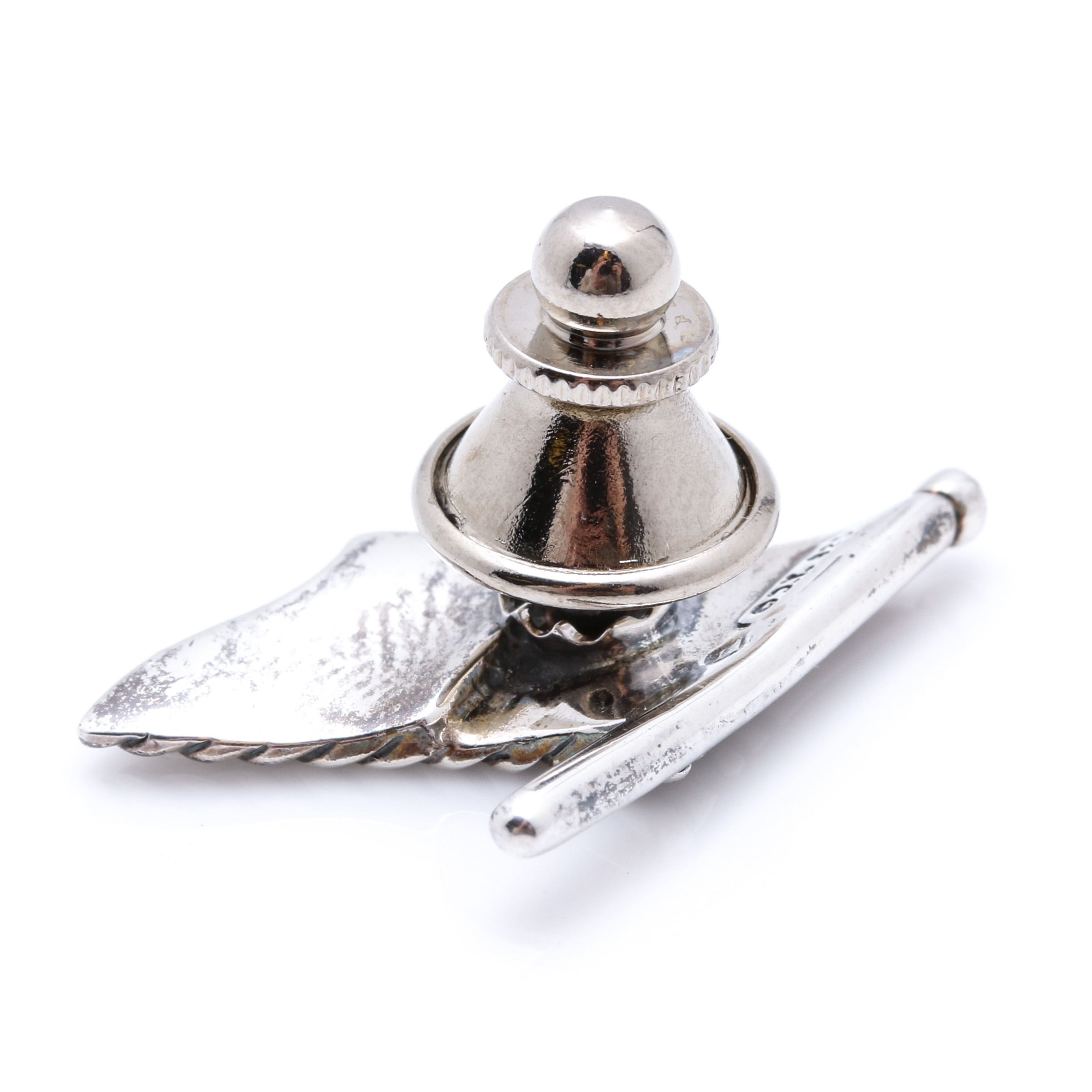 David Yurman Sterling Silver Cable Flag Pin