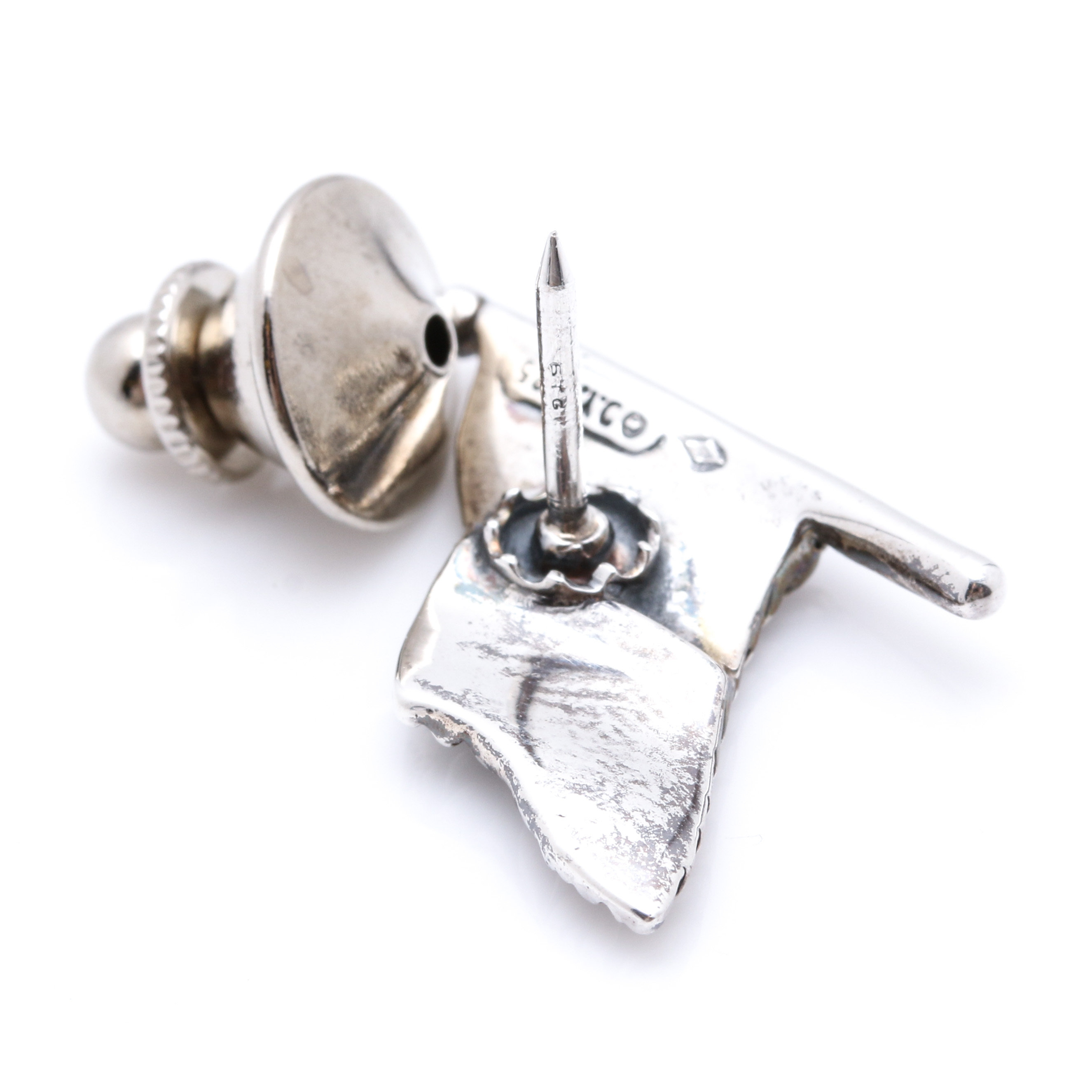 David Yurman Sterling Silver Cable Flag Pin