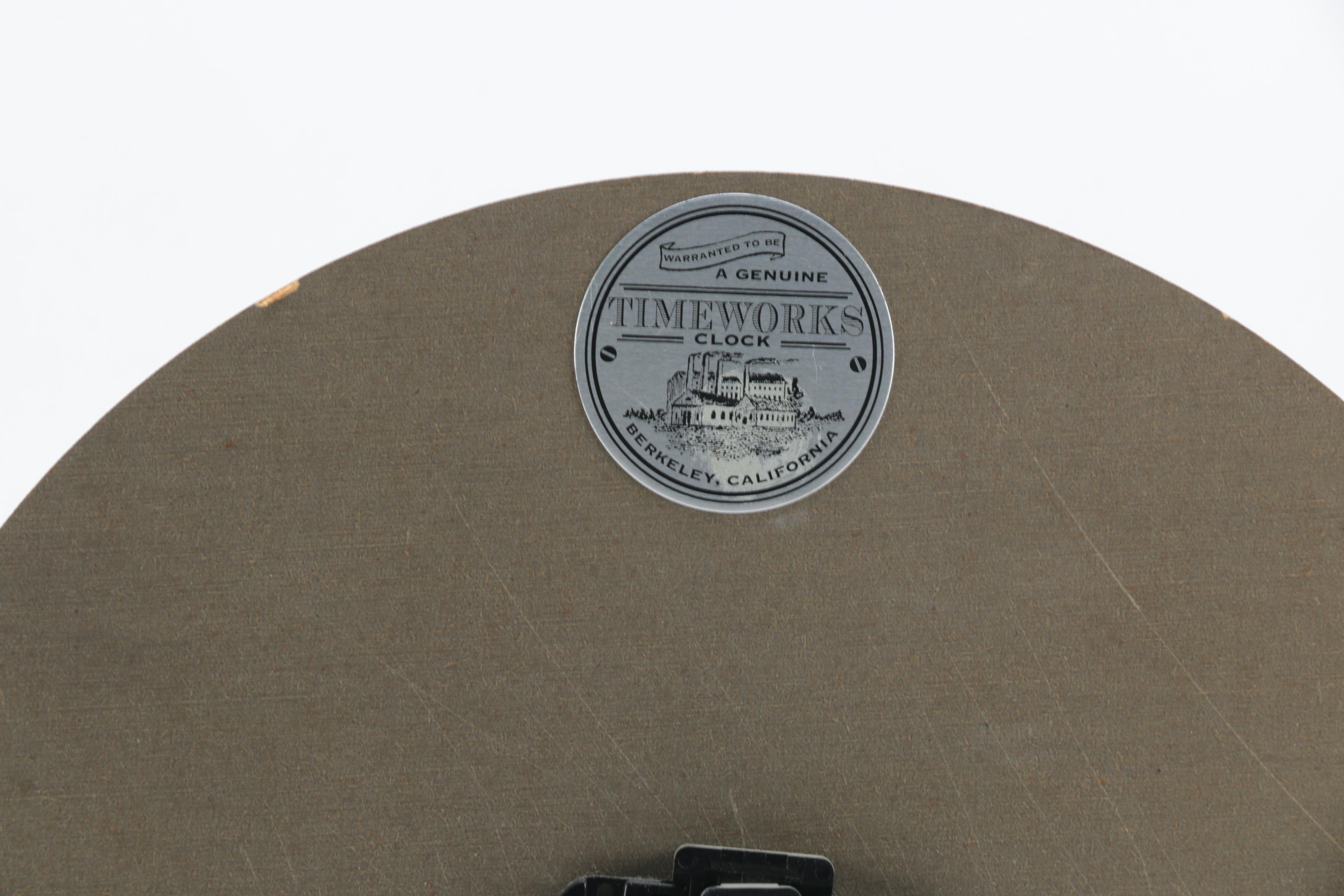 Round Table Clock by Timeworks Clock of Berkeley, California