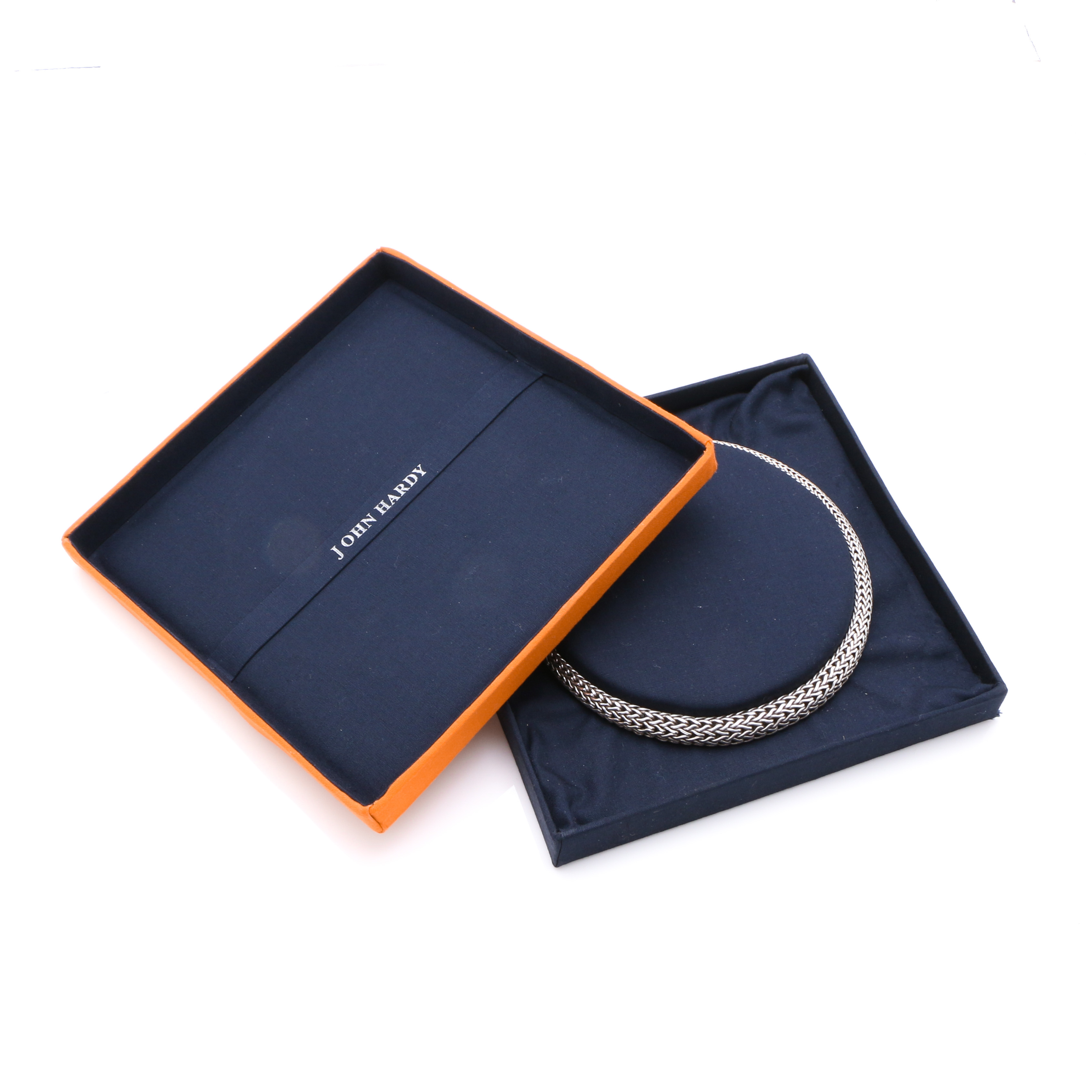 John Hardy "Classic" Sterling Silver Graduated Foxtail Chain Necklace