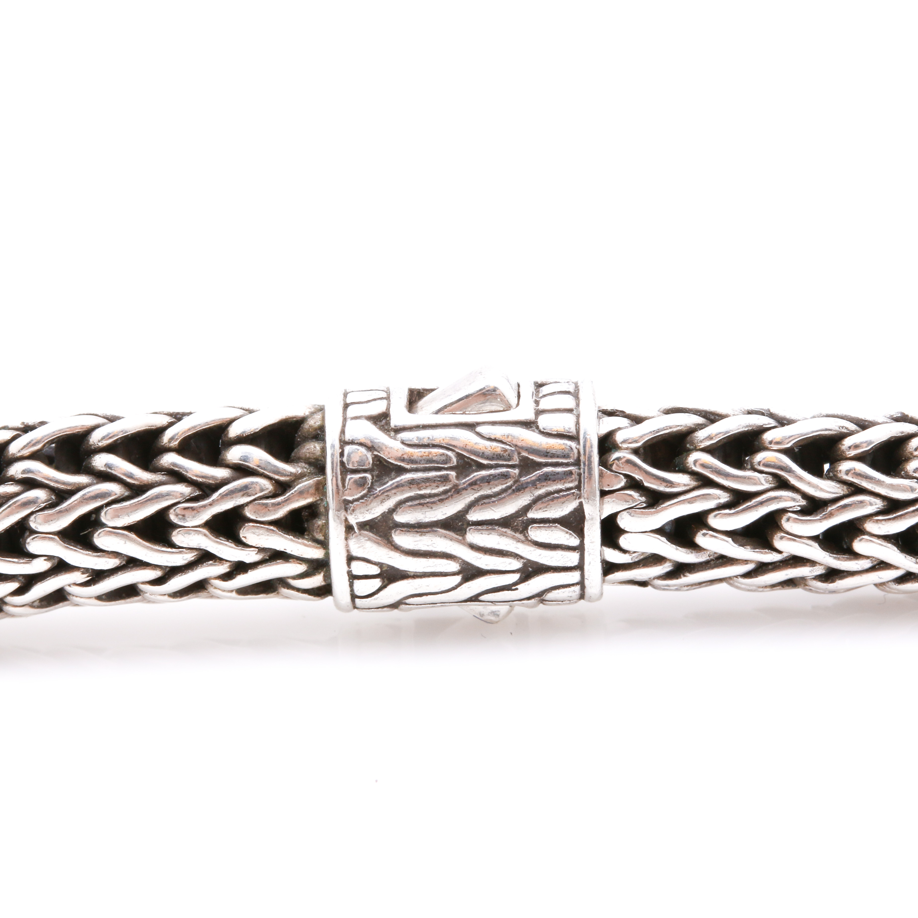 John Hardy "Classic" Sterling Silver Graduated Foxtail Chain Necklace