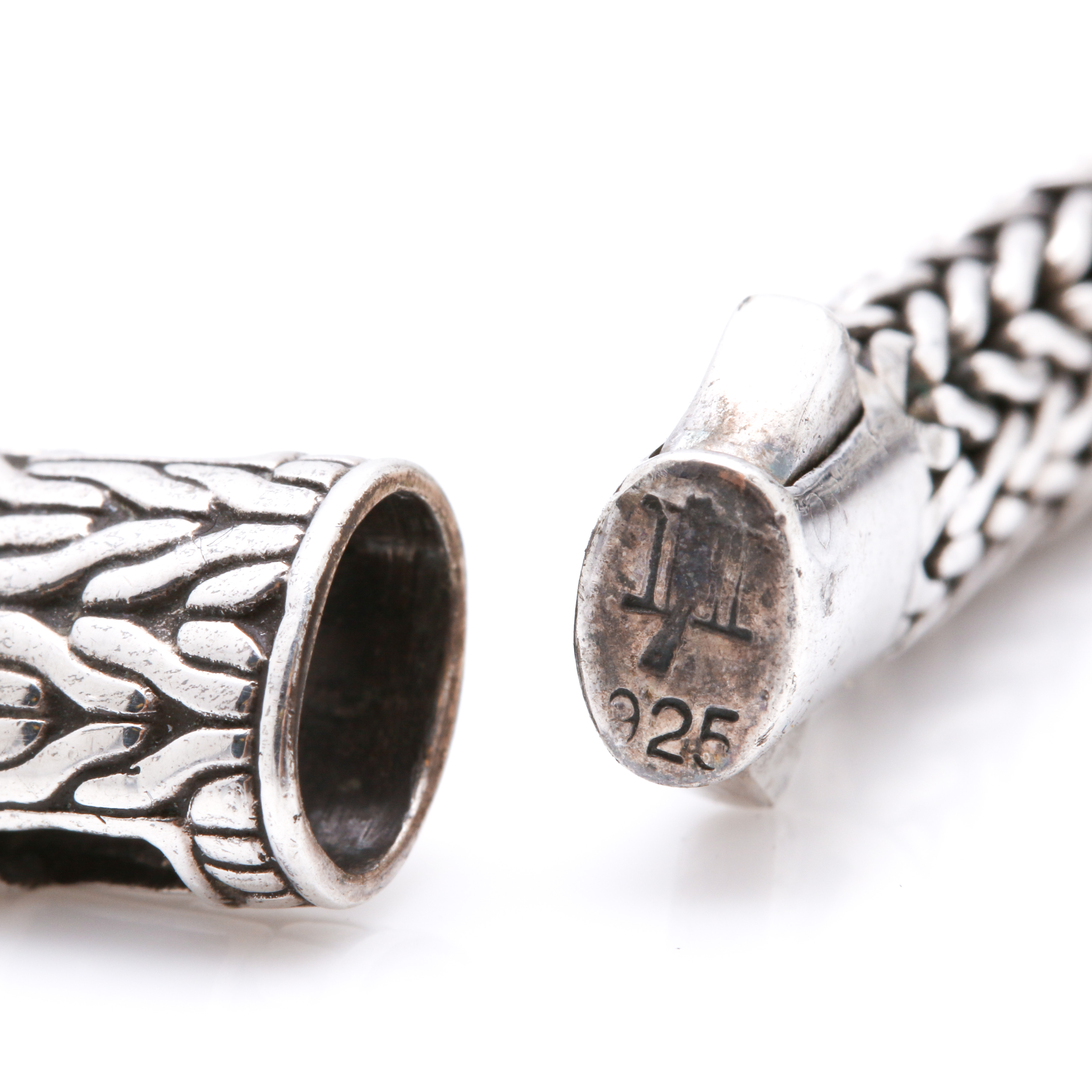 John Hardy "Classic" Sterling Silver Graduated Foxtail Chain Necklace