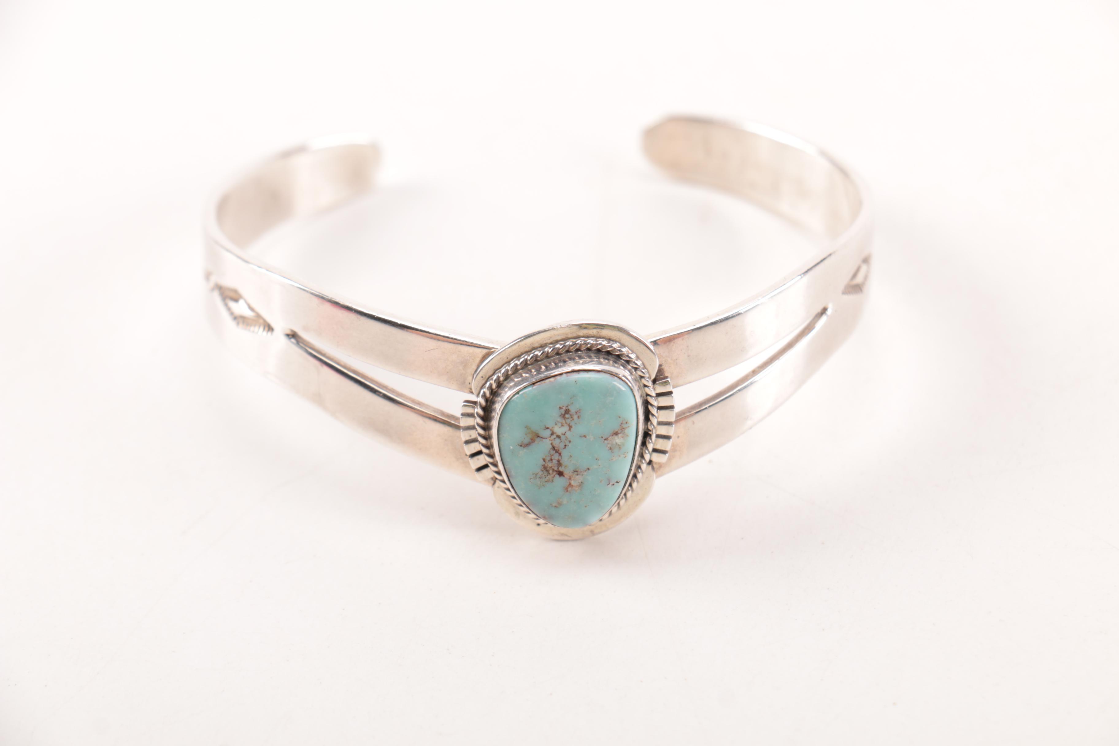 Sterling Silver Southwestern Style Jewelry Including Andy Thomas and Arkie Nelson