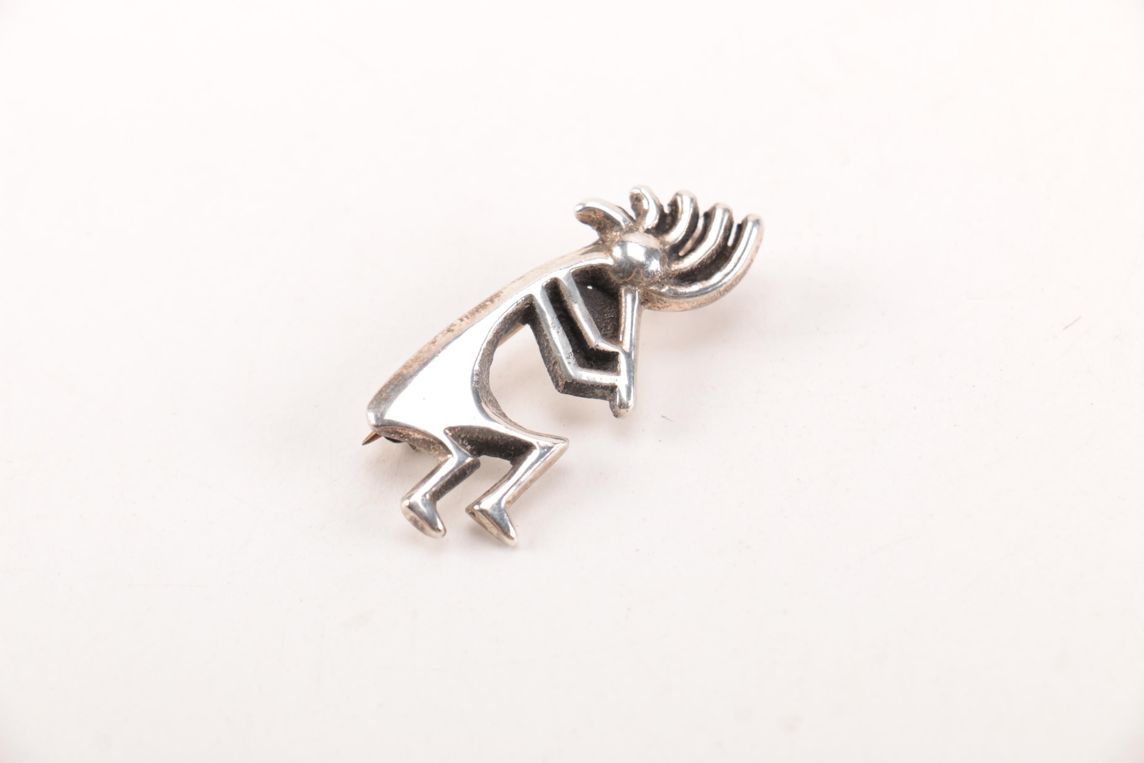 Sterling Silver Southwestern Style Jewelry Including Andy Thomas and Arkie Nelson