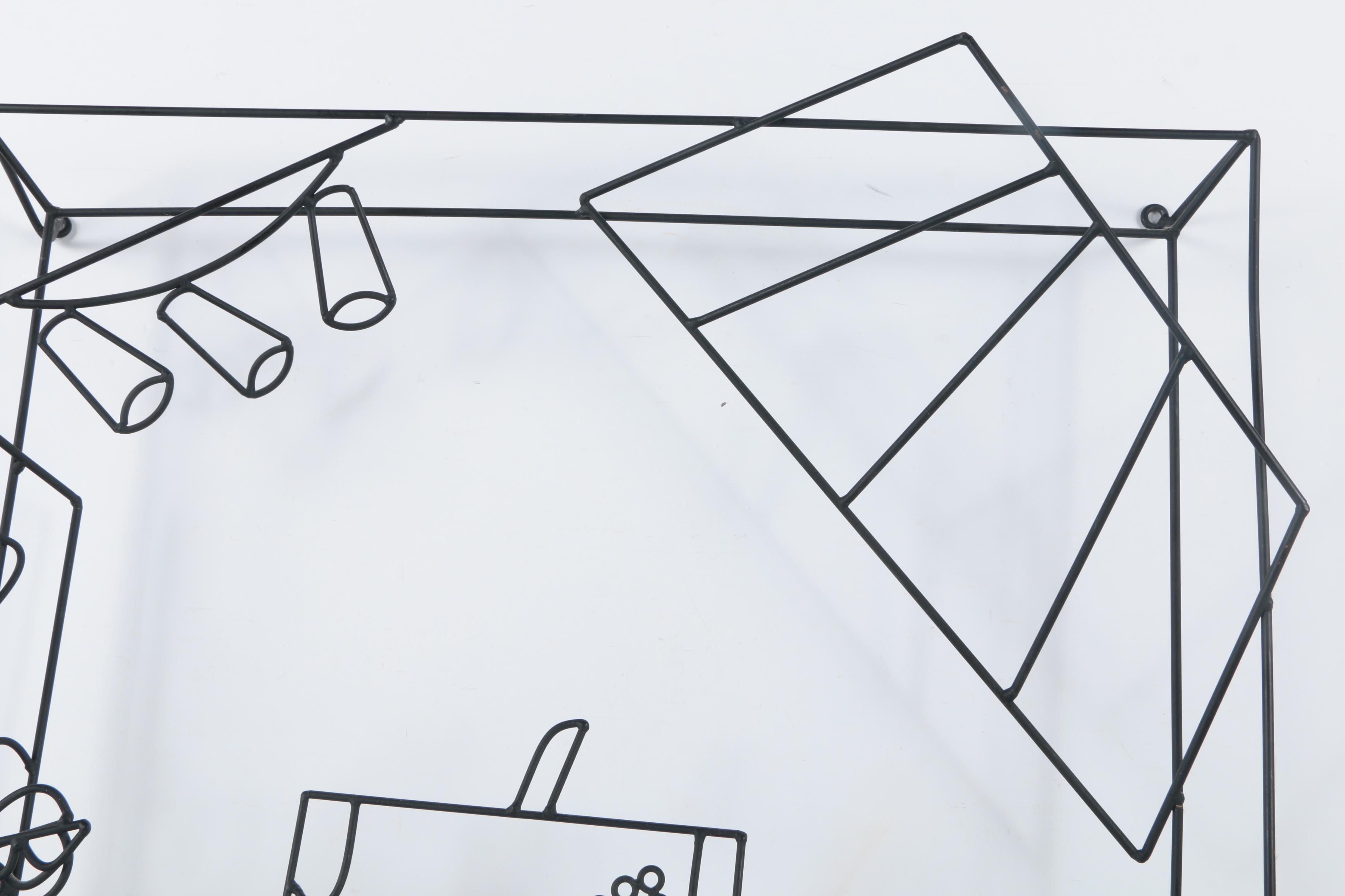 Barrett DeBusk "Portait of Camille" Wire Art Sculpture