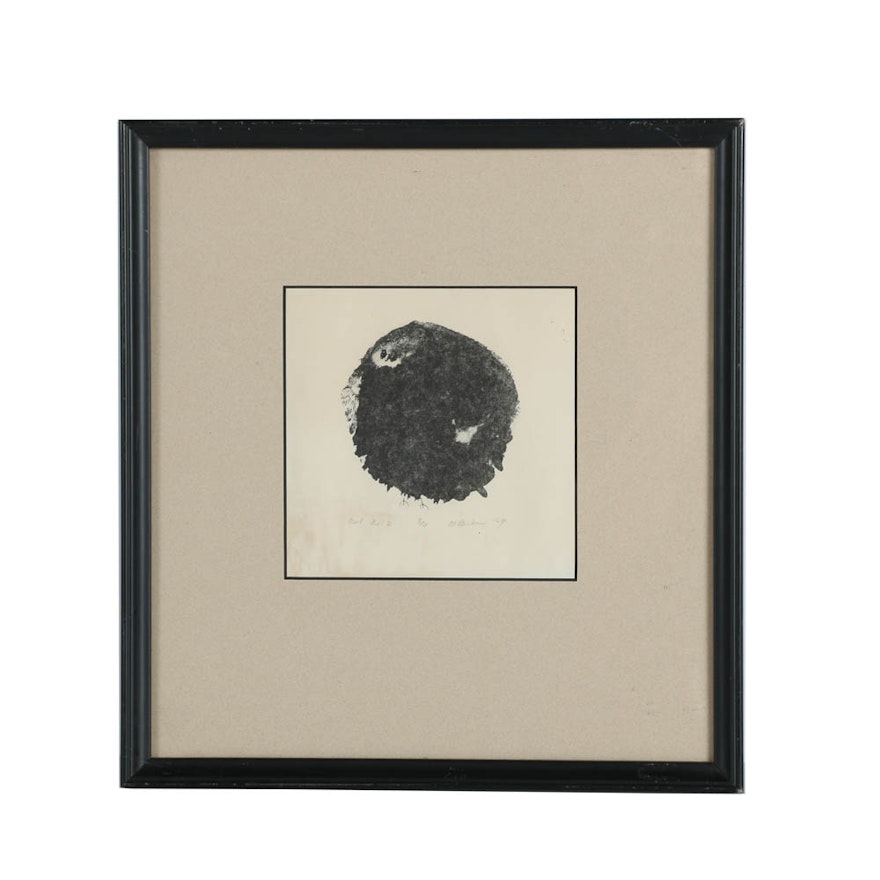 Limited Edition Lithograph on Paper "Owl No. 2"