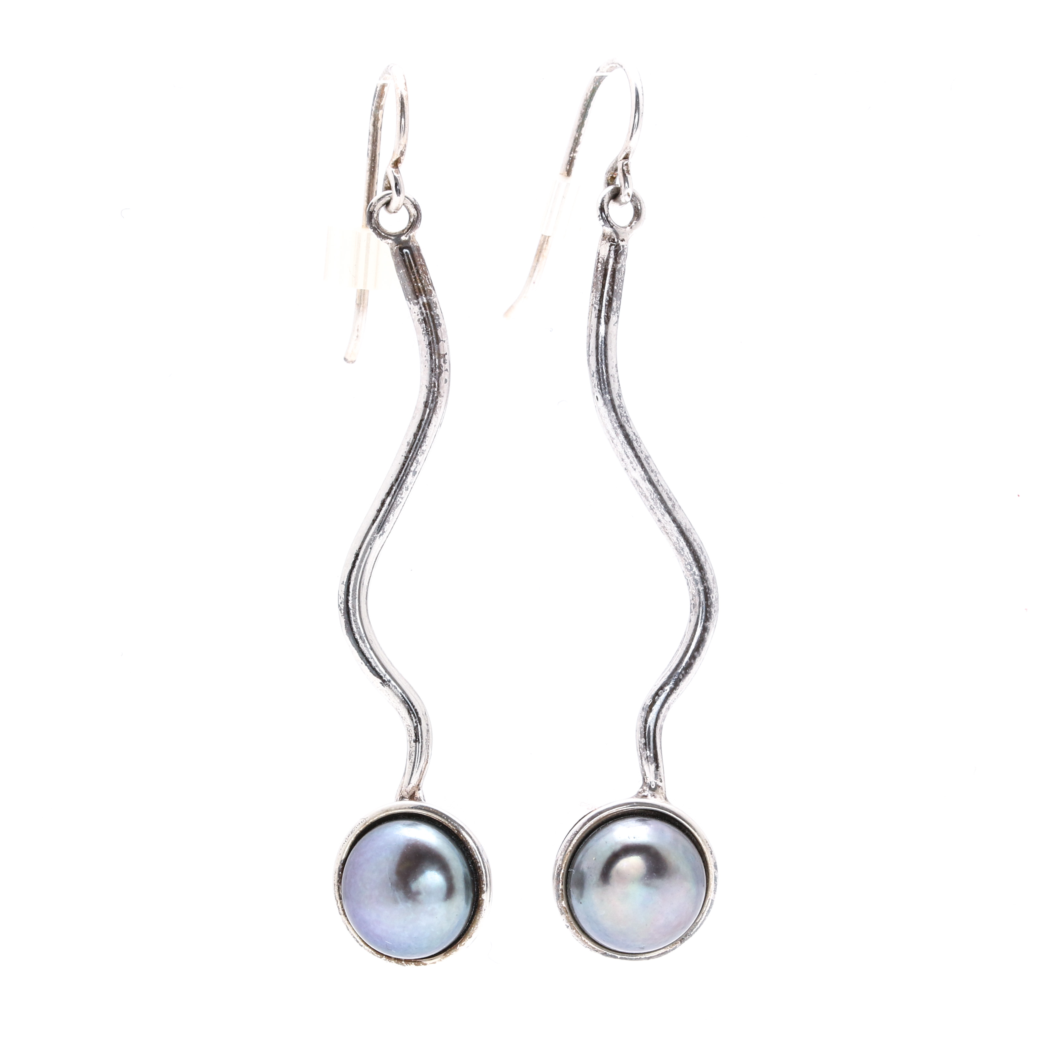 Sterling Silver Cultured Pearl Dangle Earrings