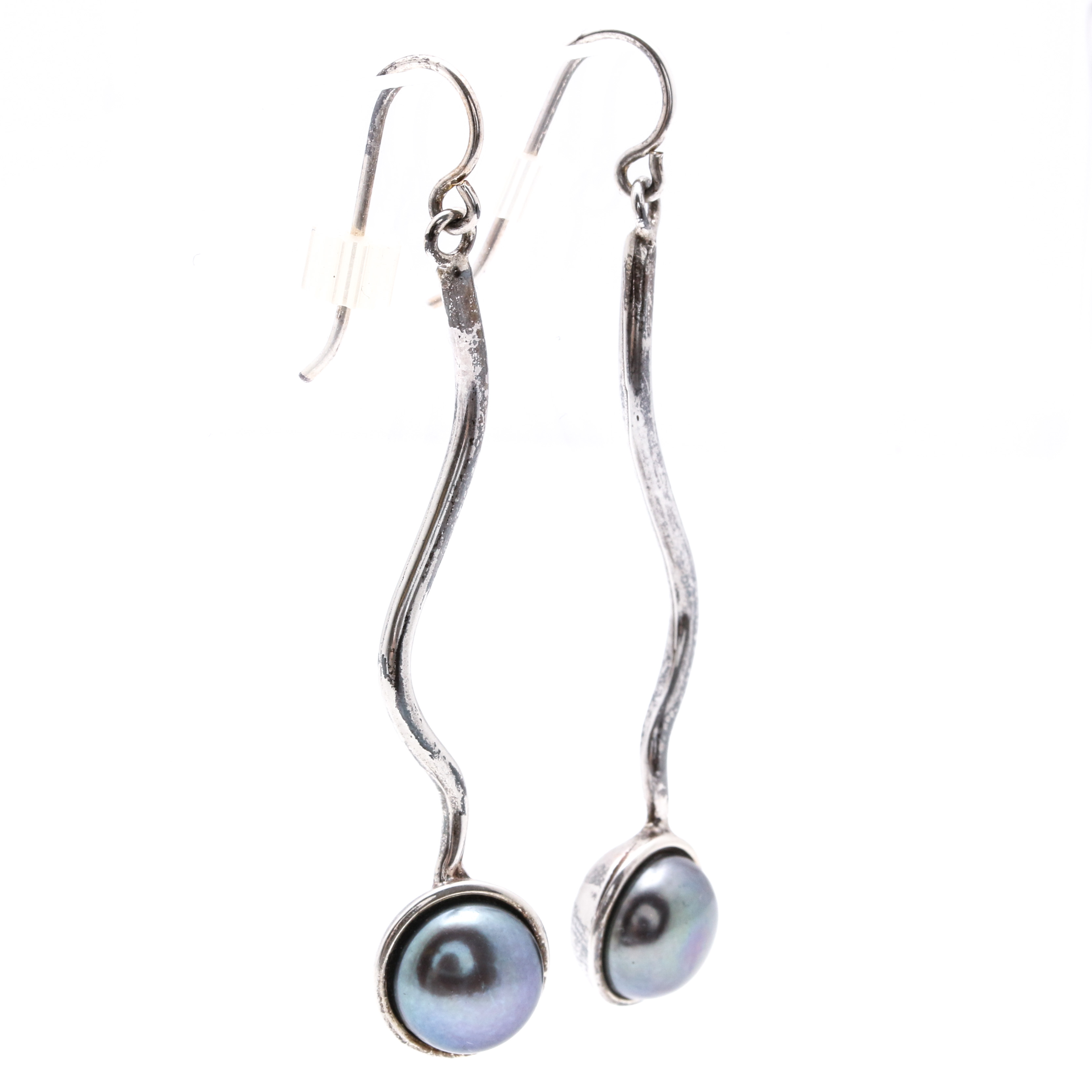 Sterling Silver Cultured Pearl Dangle Earrings