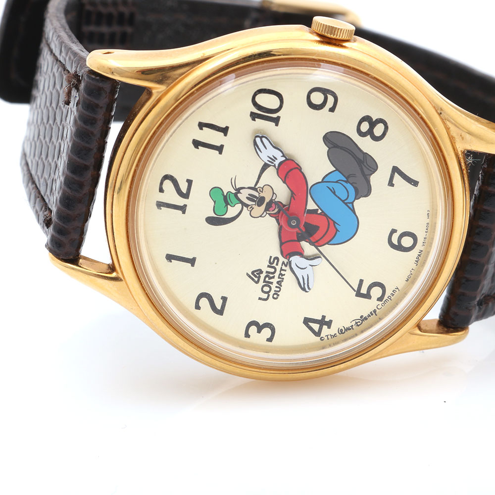 Pair of Citizen and "Goofy" Lorus Stainless Steel and Gold Tone Watches