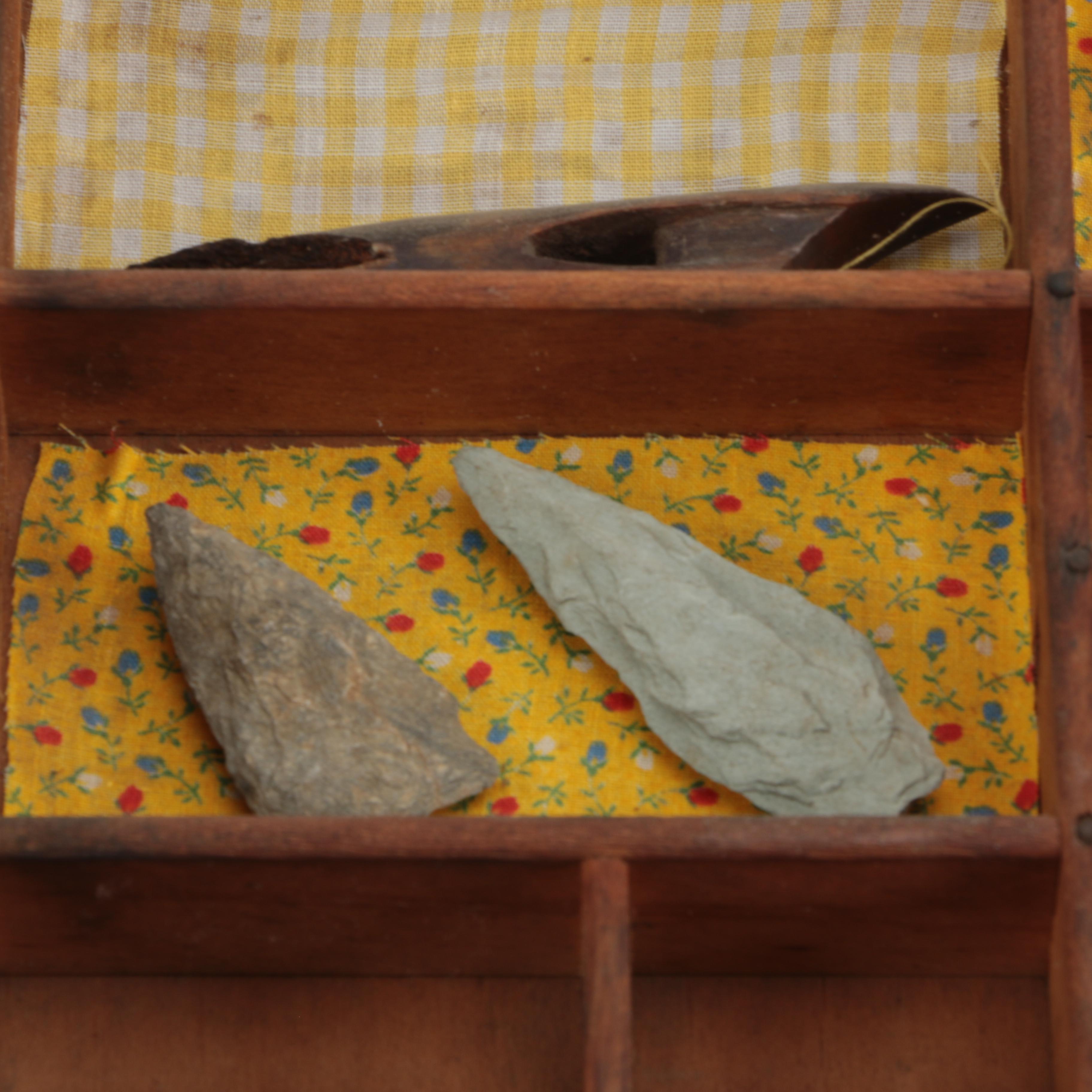 Wooden Typesetters Drawer with Knick Naks