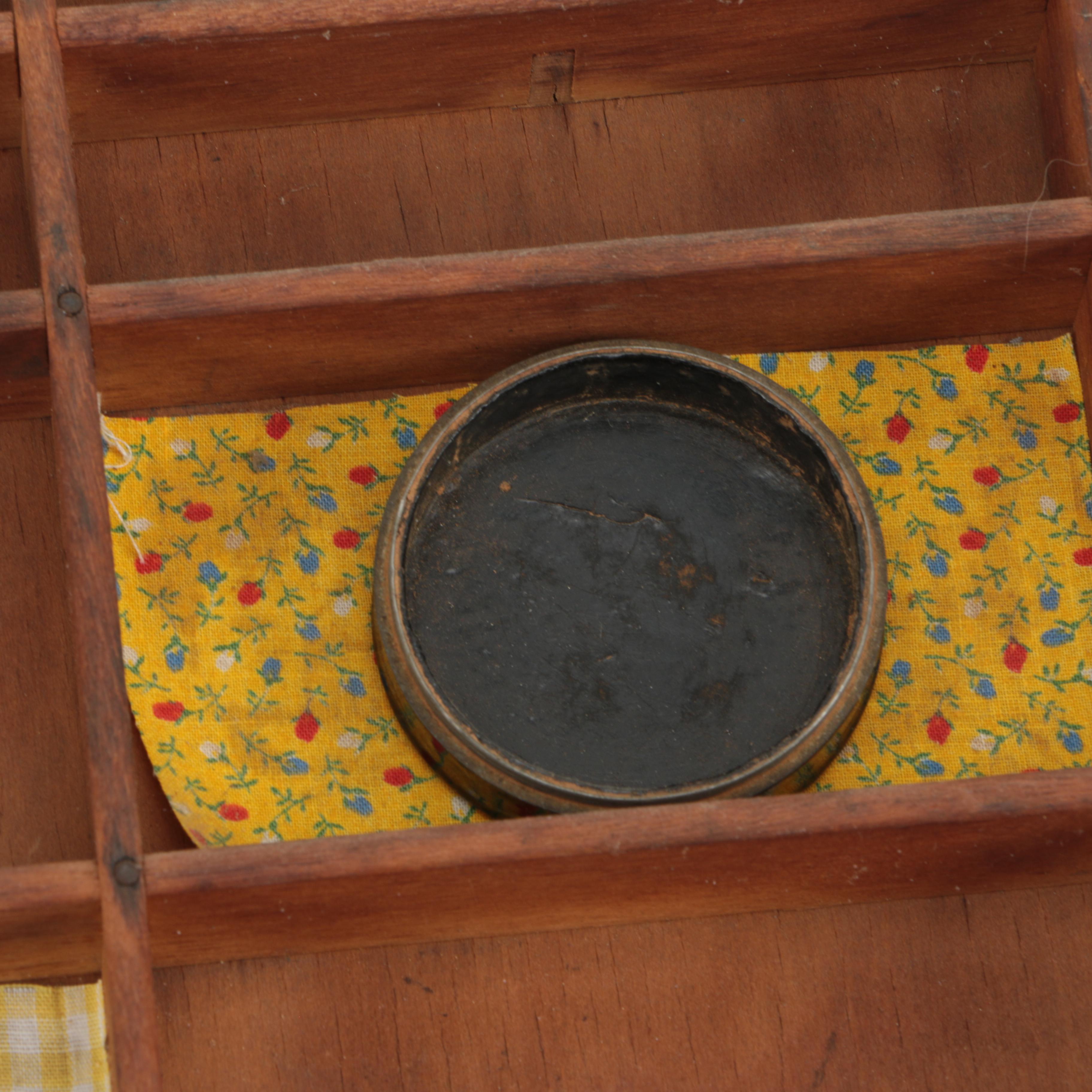 Wooden Typesetters Drawer with Knick Naks