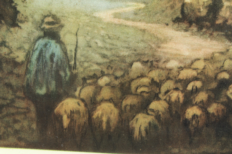 Framed Lithograph After Louis Kourment