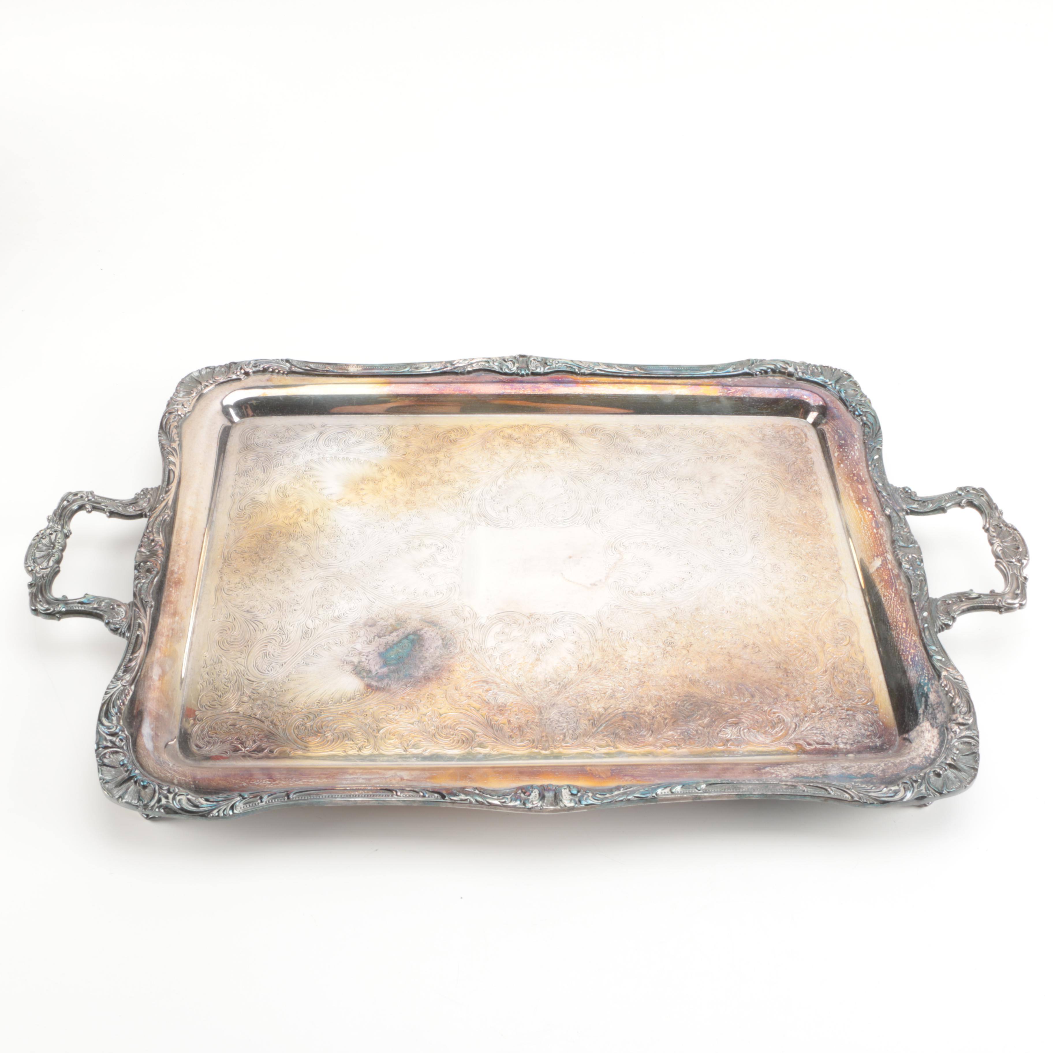 Wm Rogers Silver Plate Serving Tray