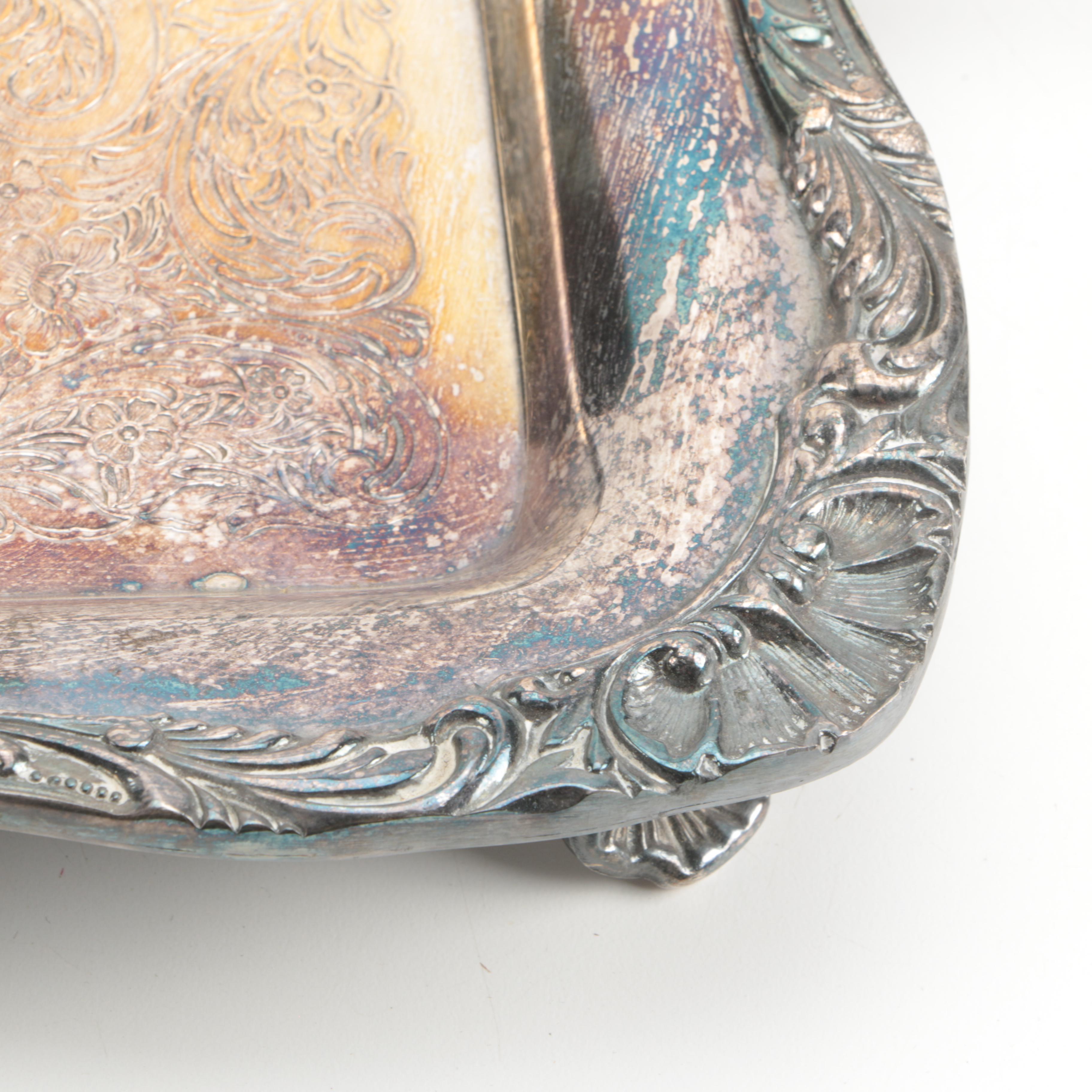 Wm Rogers Silver Plate Serving Tray