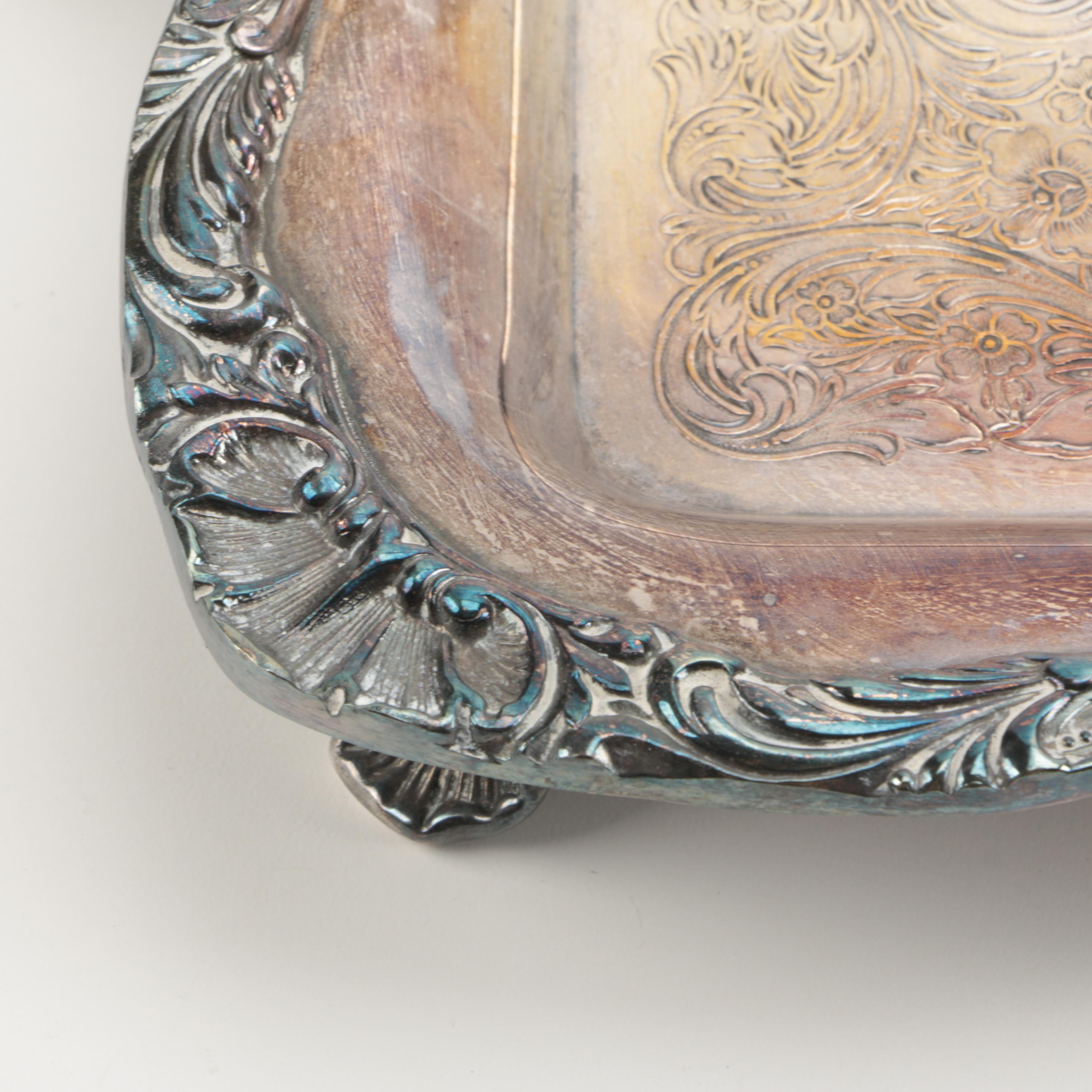 Wm Rogers Silver Plate Serving Tray