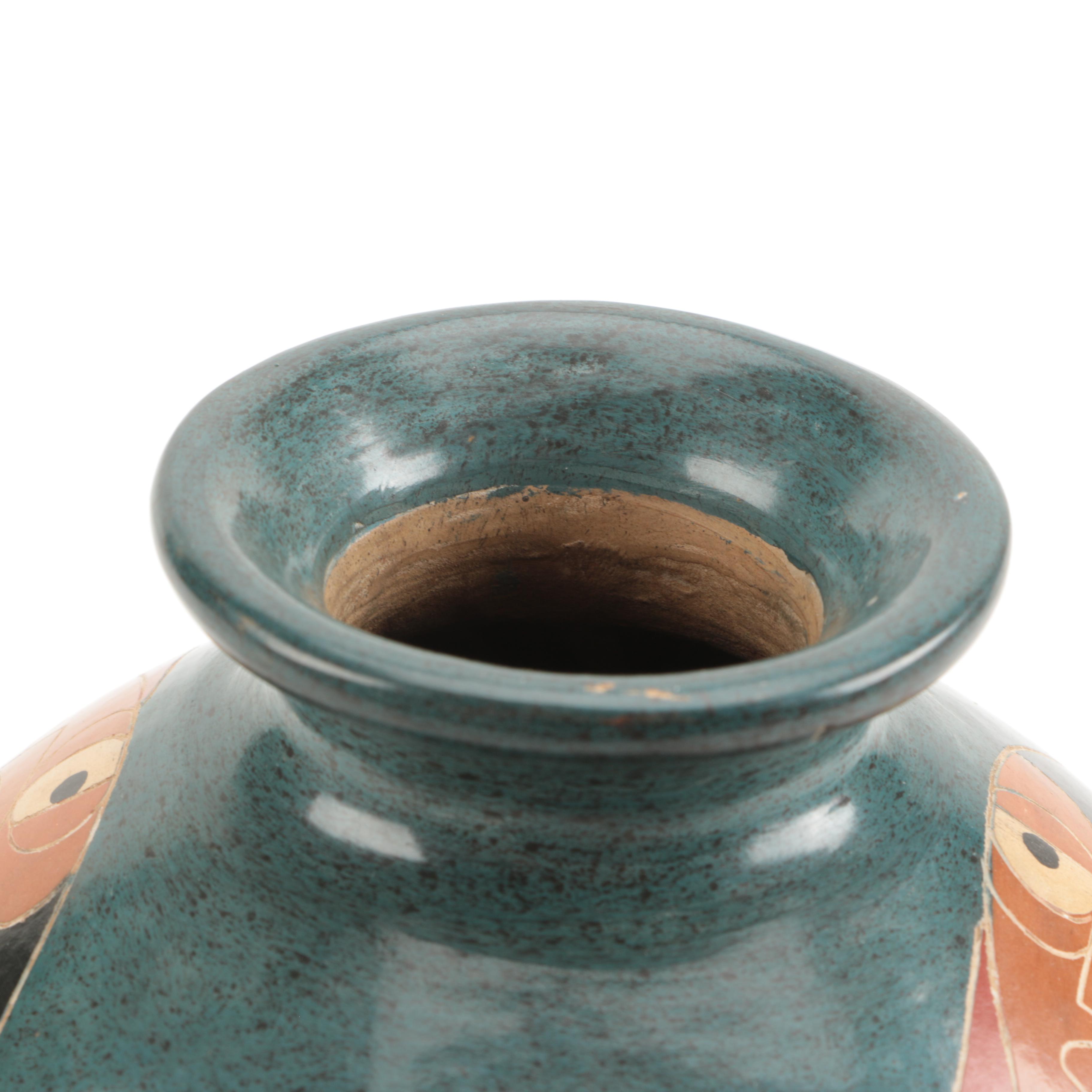 Handmade Signed Nicaraguan Vase