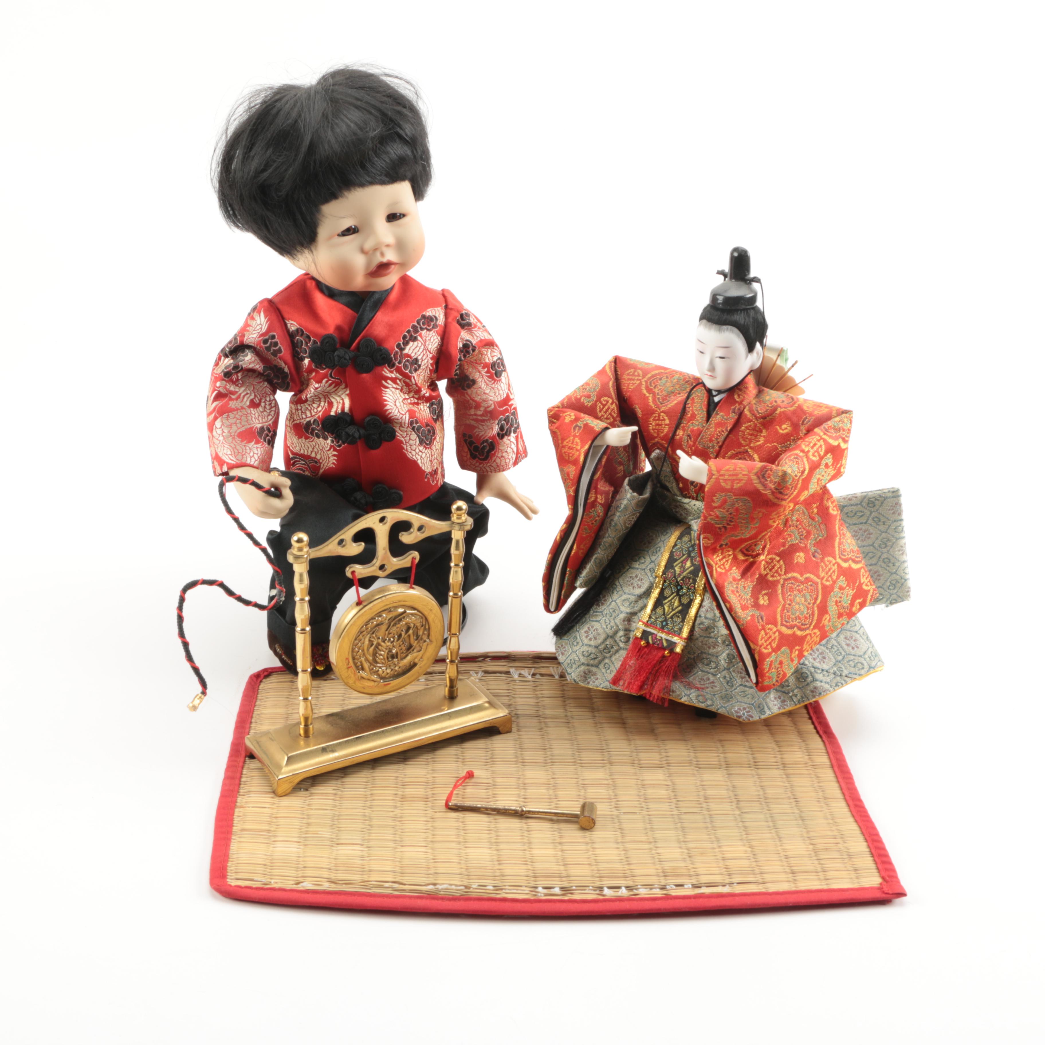 Two Japanese Ceramic Figurines