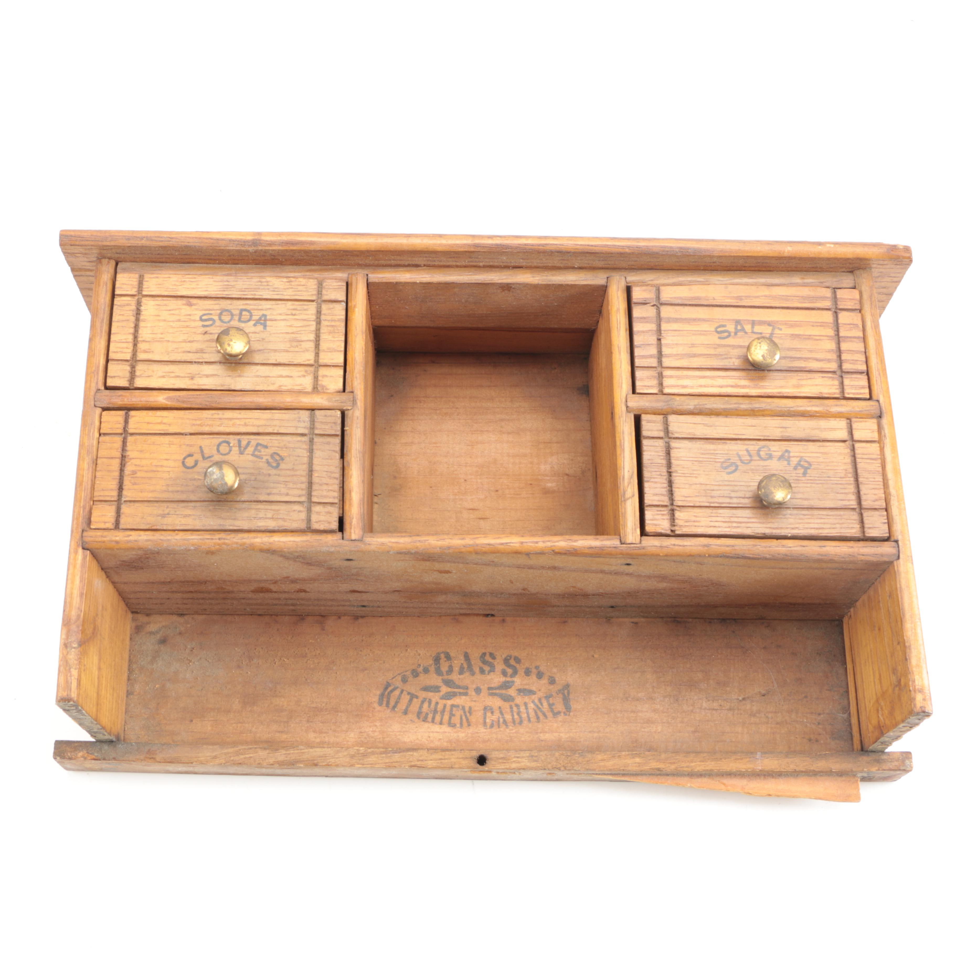 Children's Kitchen Play Cabinets Featuring Antique Cass