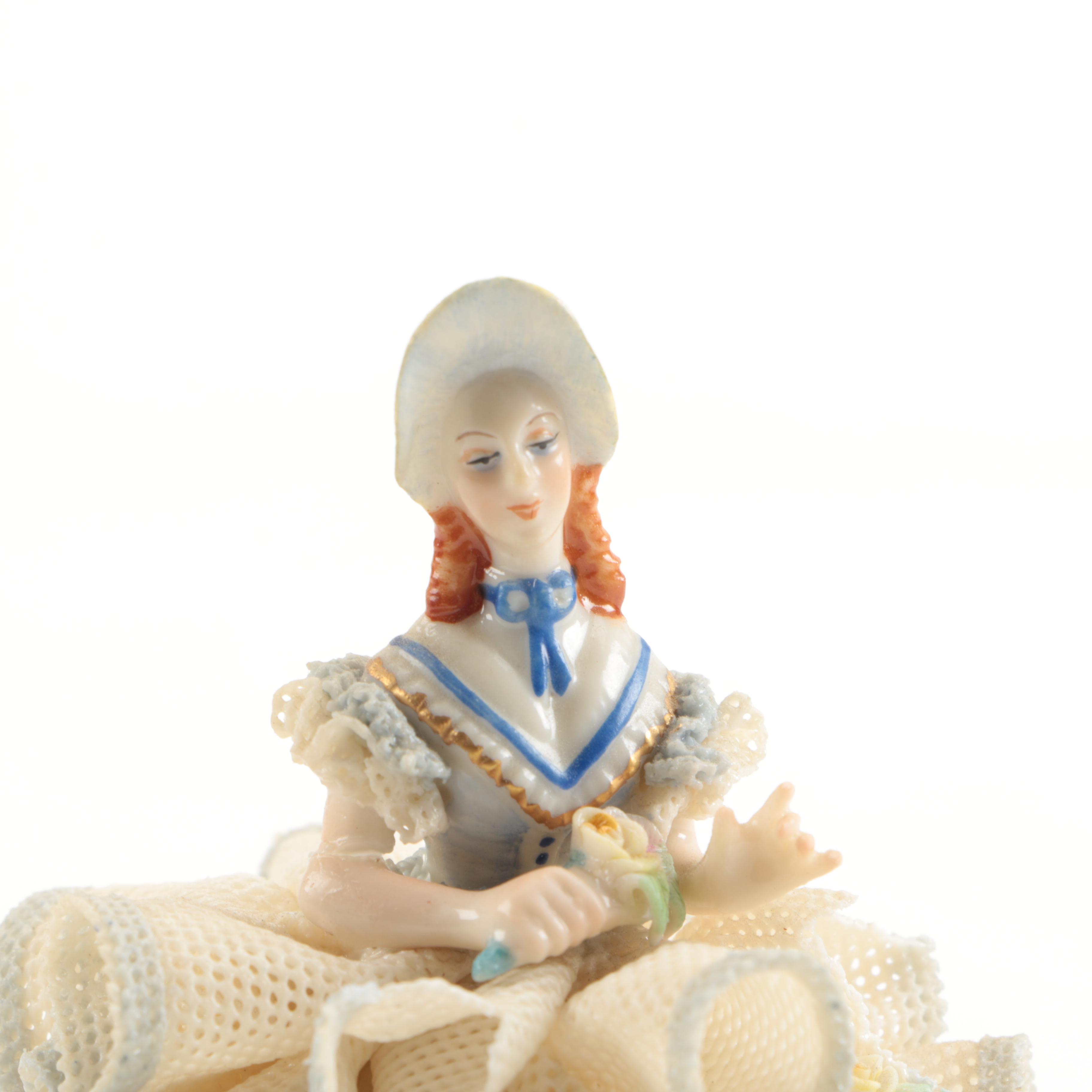 Irish Dresden and Clown Figurines