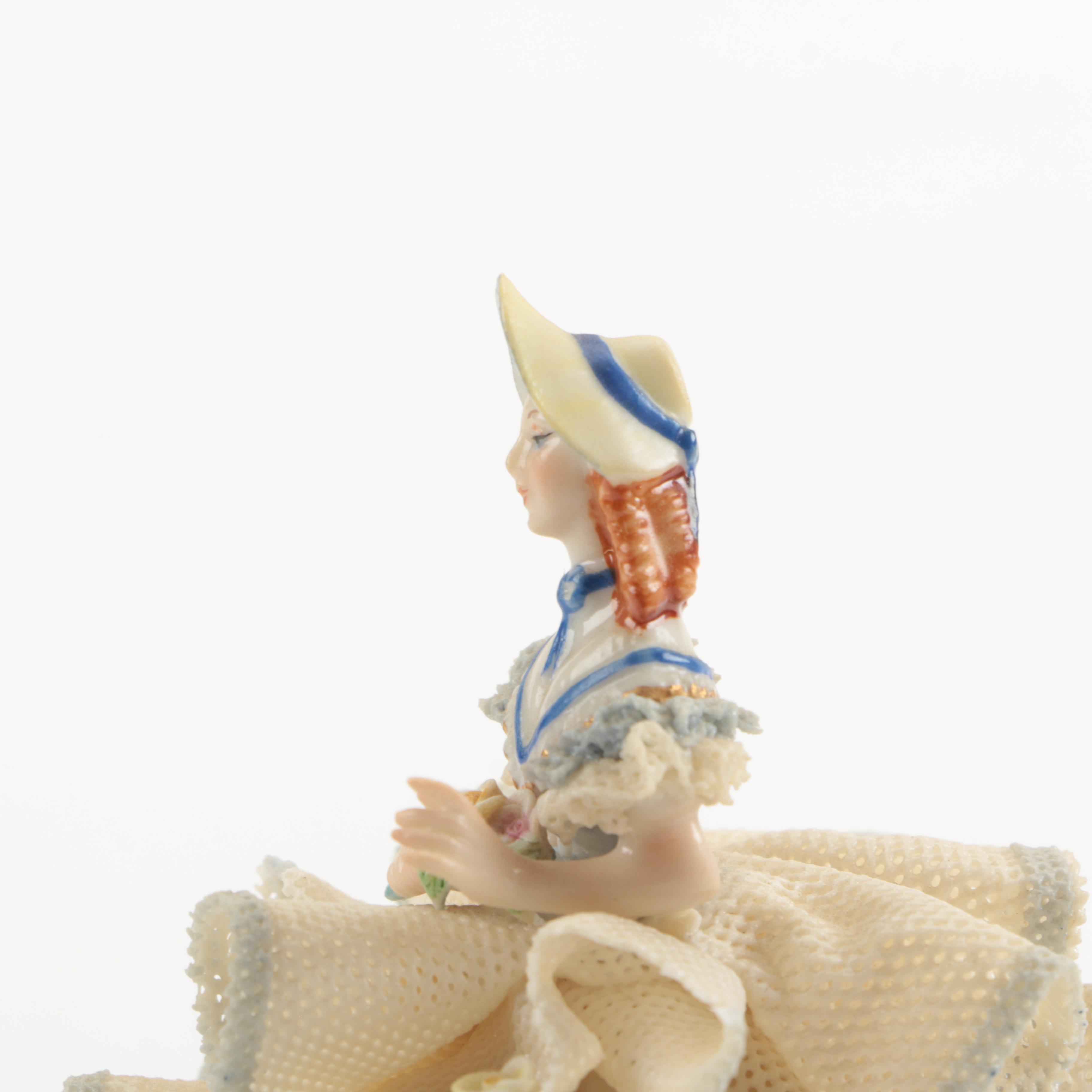 Irish Dresden and Clown Figurines