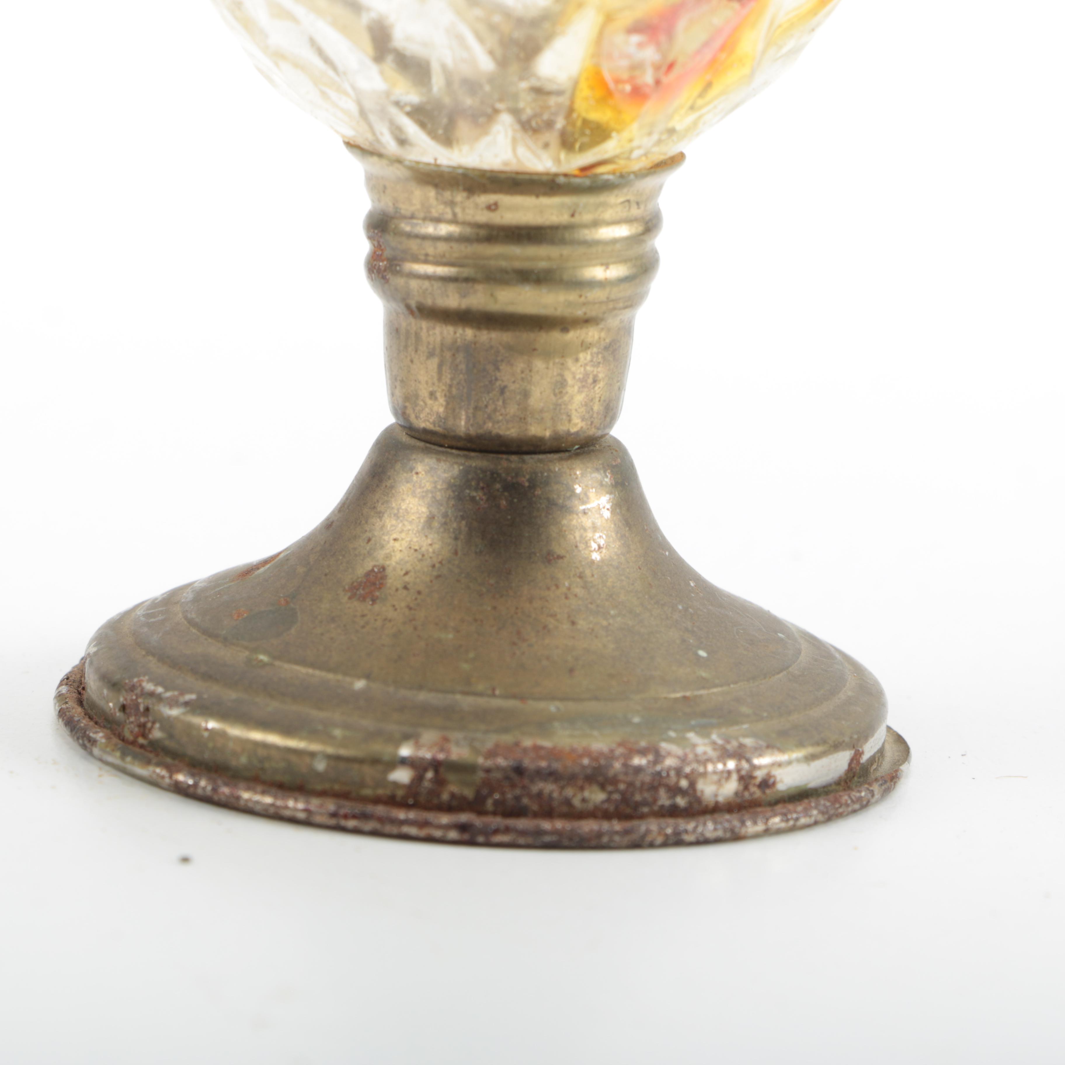 Colored Glass and Ceramic Kerosene Lamps and Bases