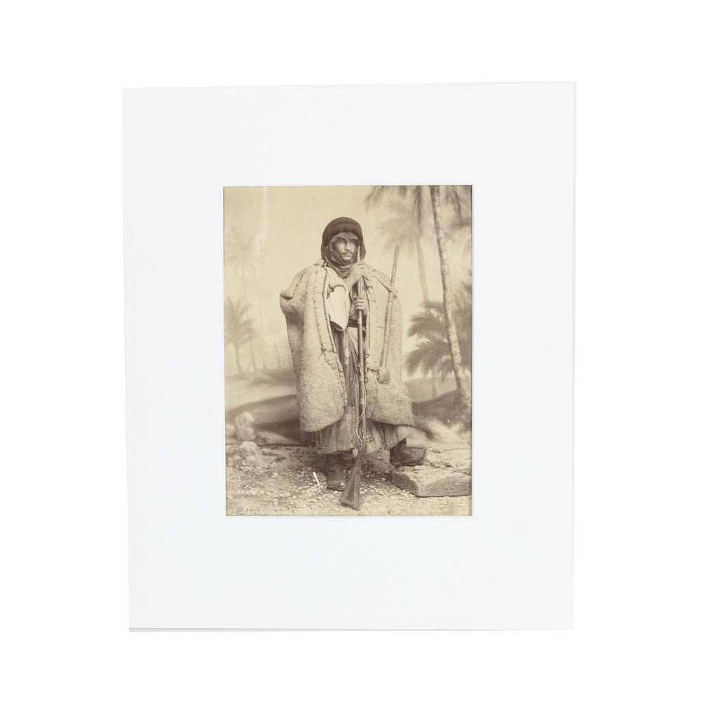 Félix Bonfils Albumen Photograph "Chef de Bédouins Hasteurs"