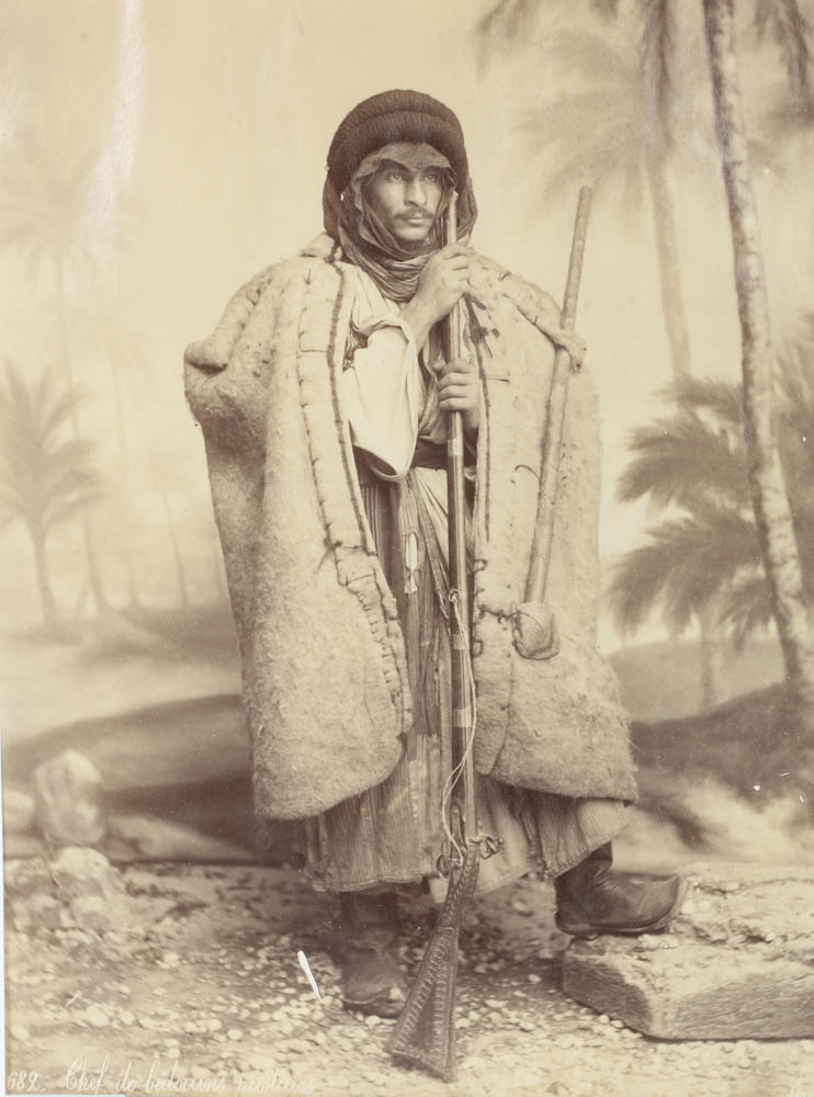 Félix Bonfils Albumen Photograph "Chef de Bédouins Hasteurs"