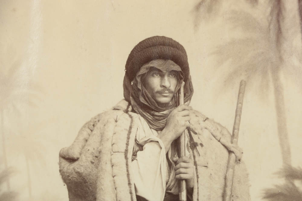 Félix Bonfils Albumen Photograph "Chef de Bédouins Hasteurs"