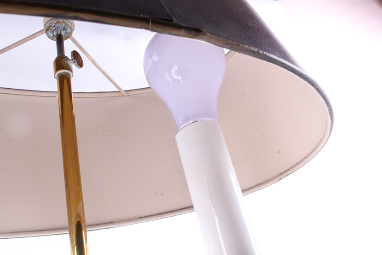 Vintage Brass Bouillotte Style Candelabra Table Lamp