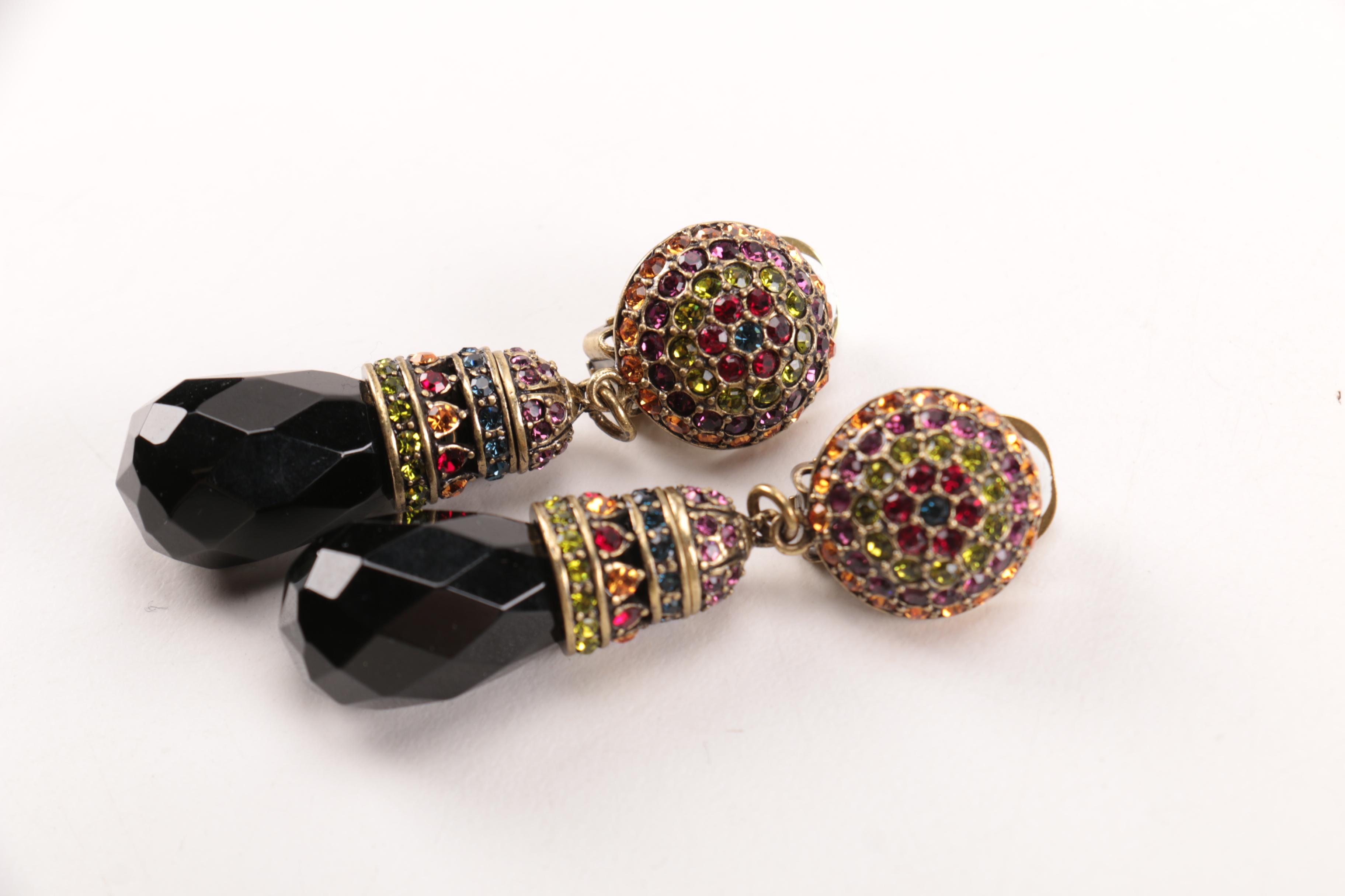 Heidi Daus Earrings and Brooch