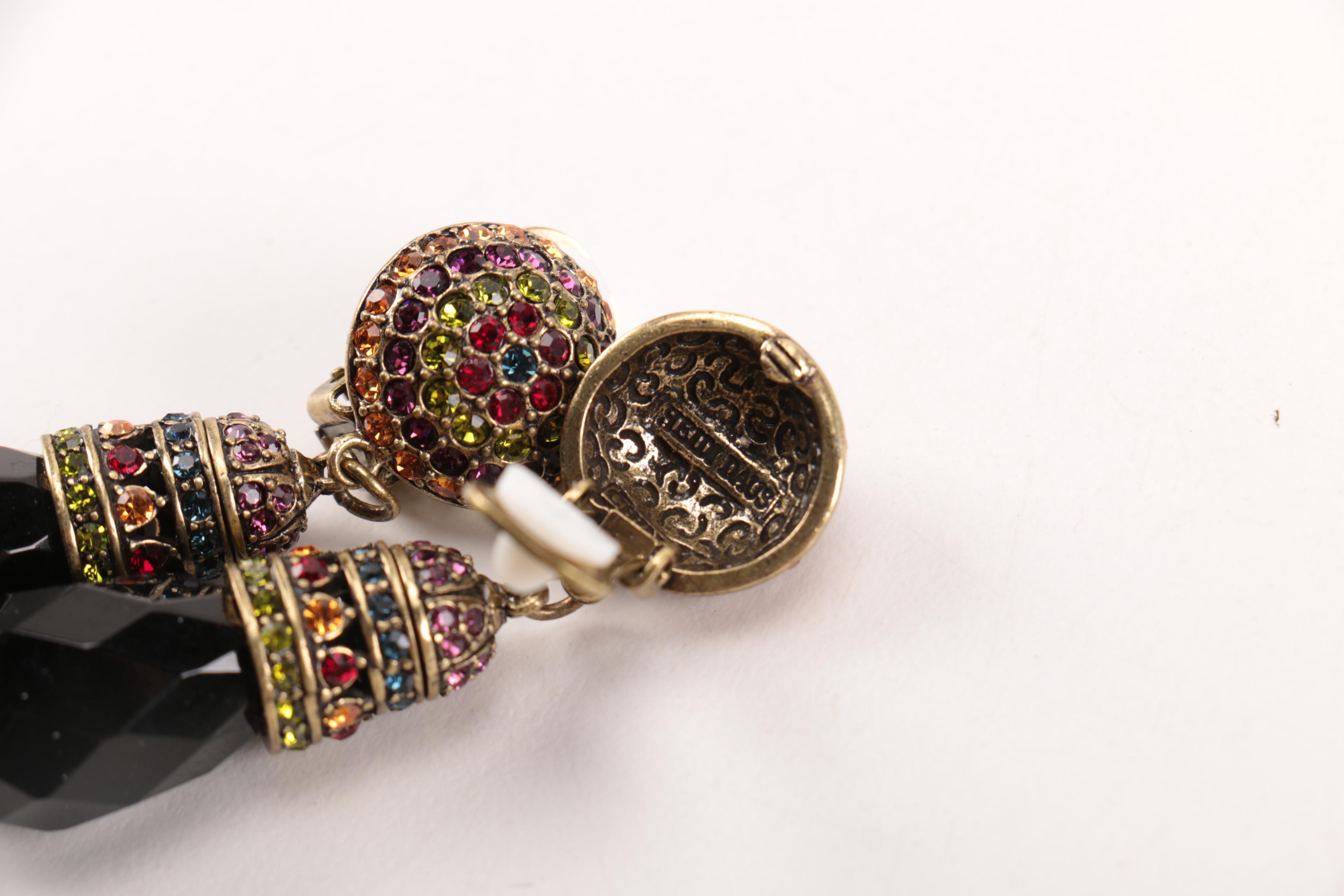 Heidi Daus Earrings and Brooch