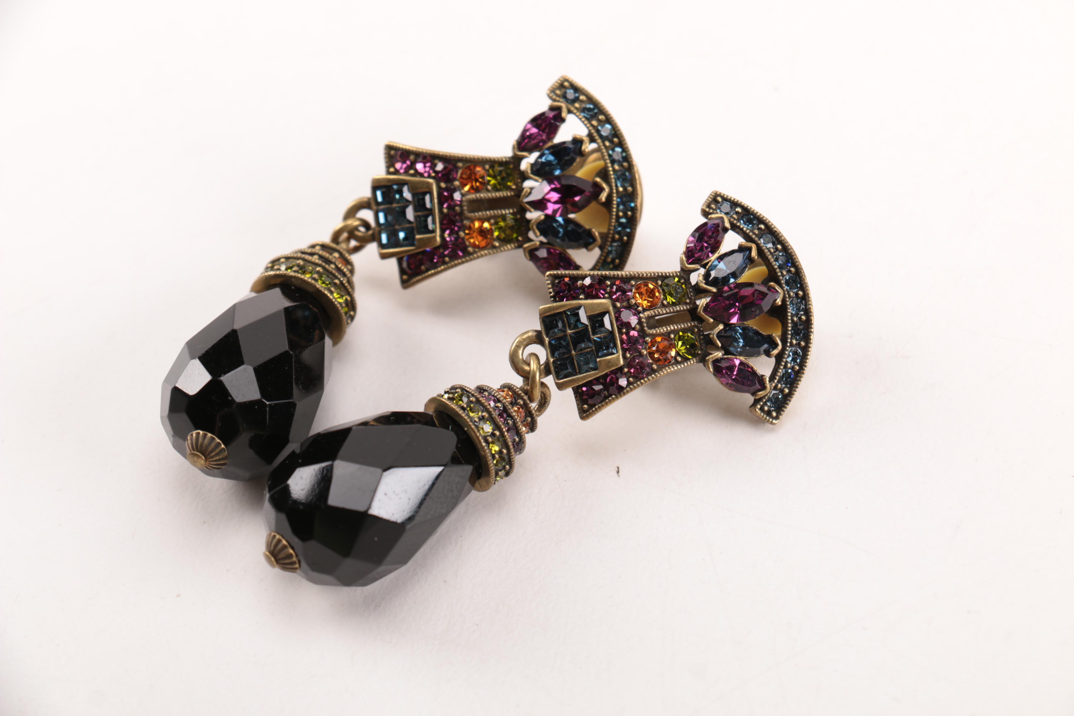 Heidi Daus Earrings and Brooch