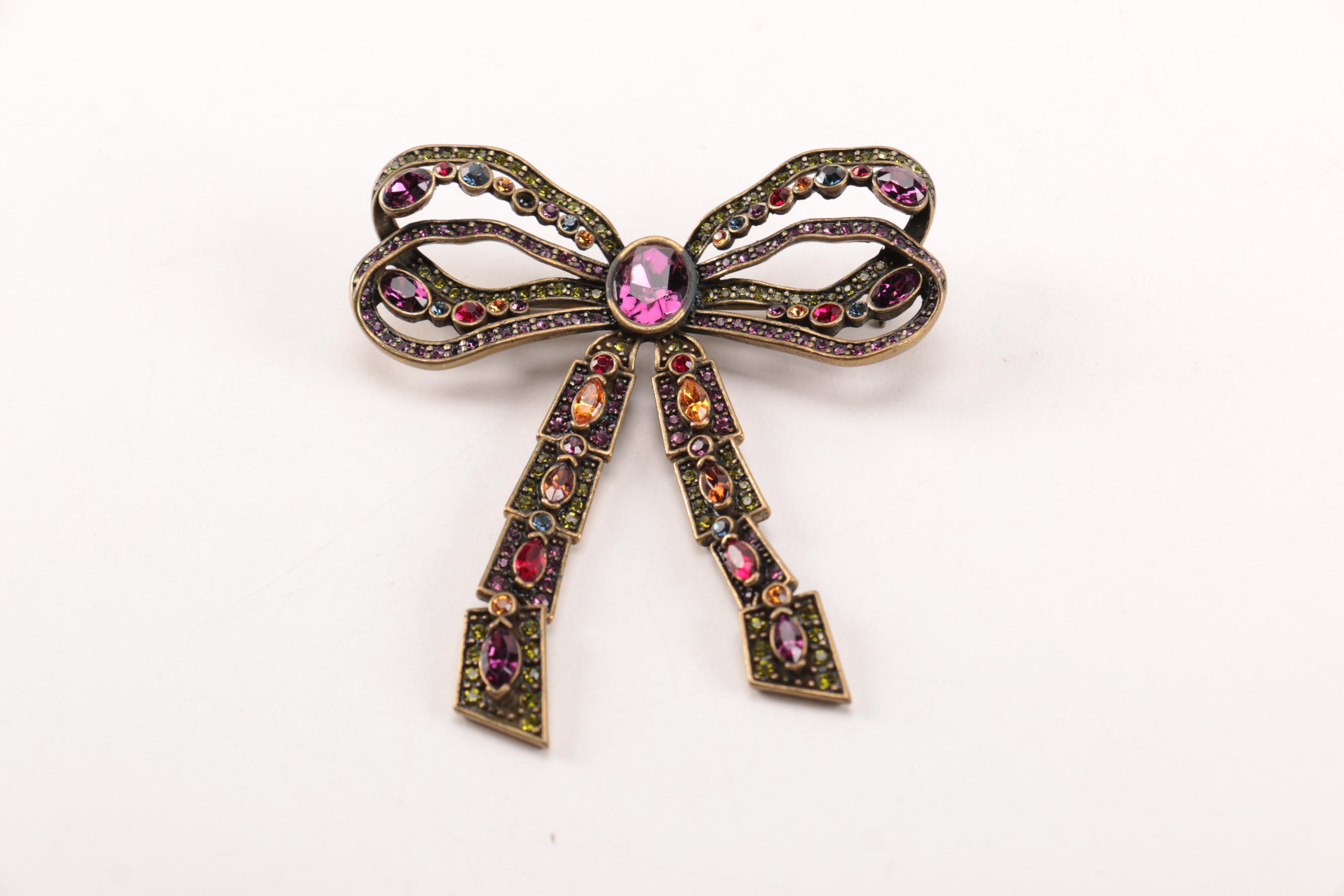 Heidi Daus Earrings and Brooch