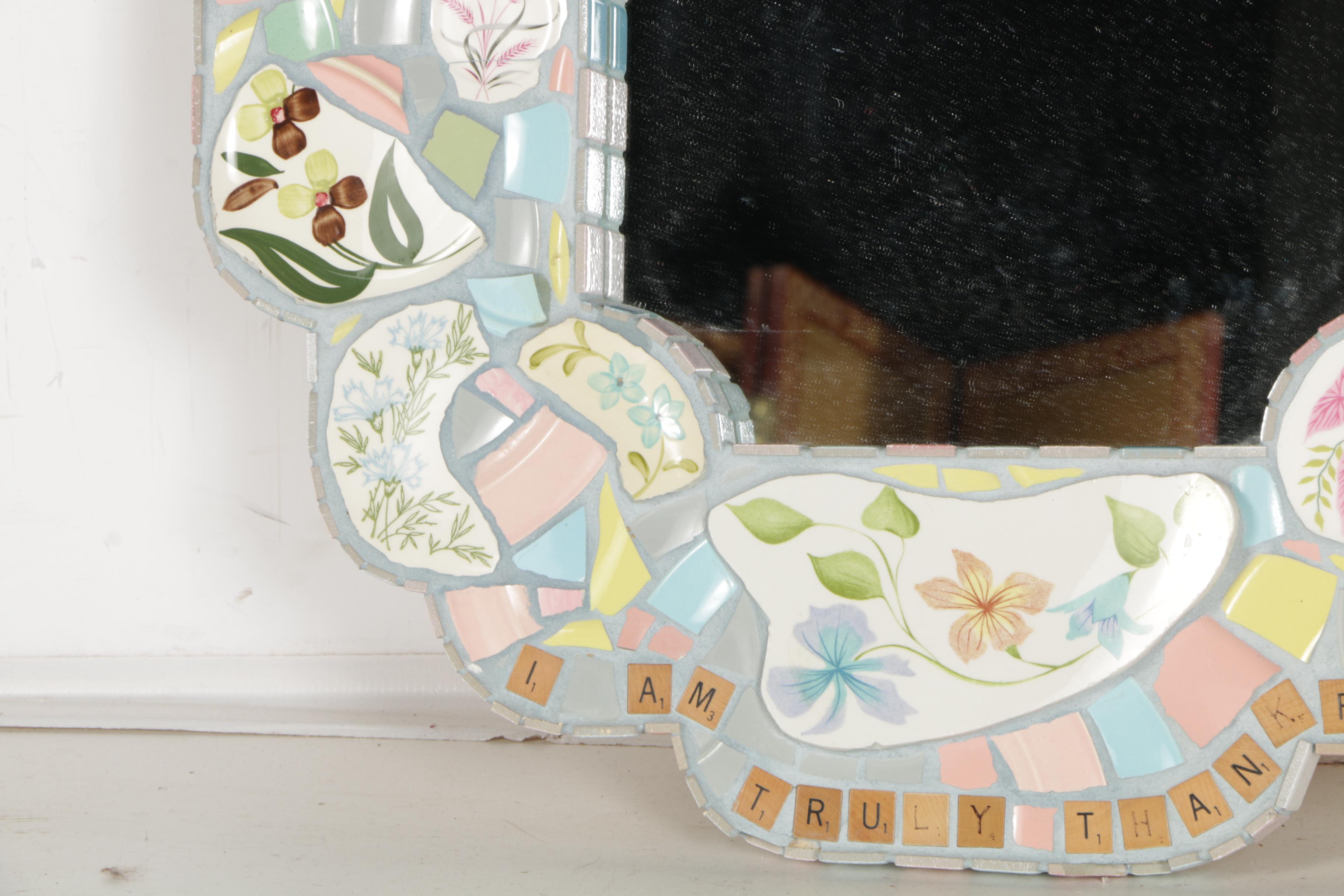 Mosaic Artists Tile Wall Mirror