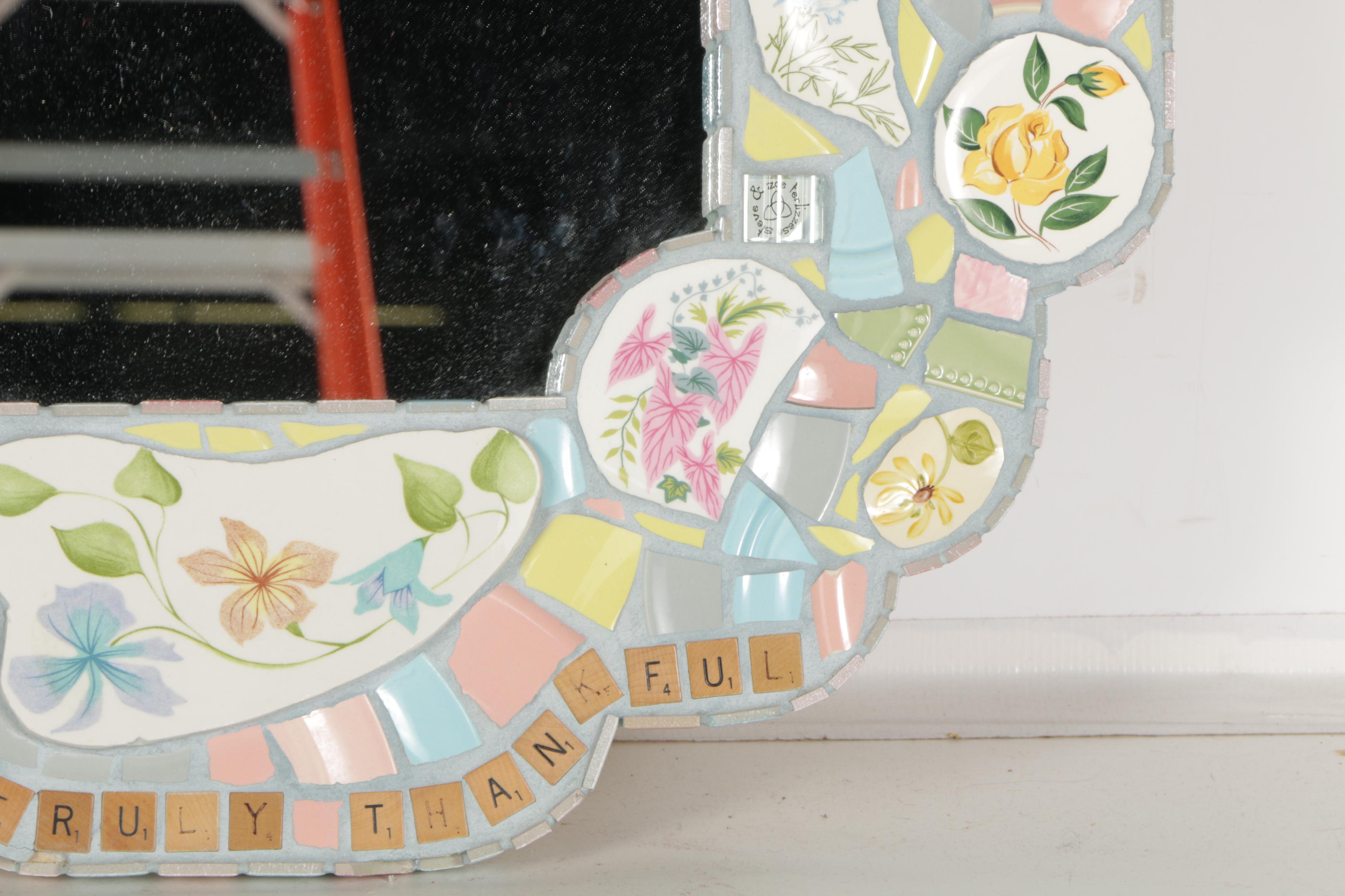 Mosaic Artists Tile Wall Mirror