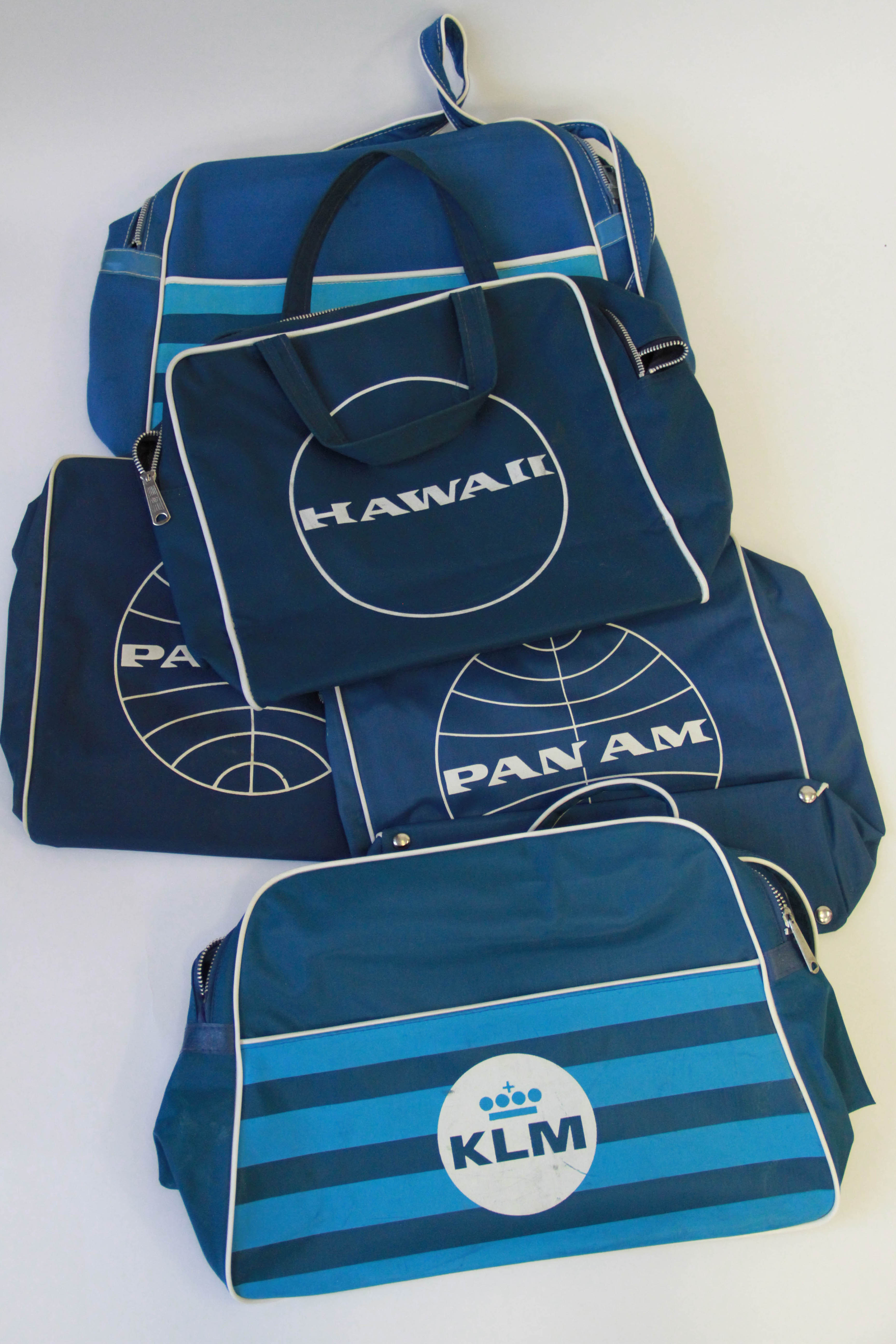 Collection of Vintage Pan Am and KLM JetSet Handbags