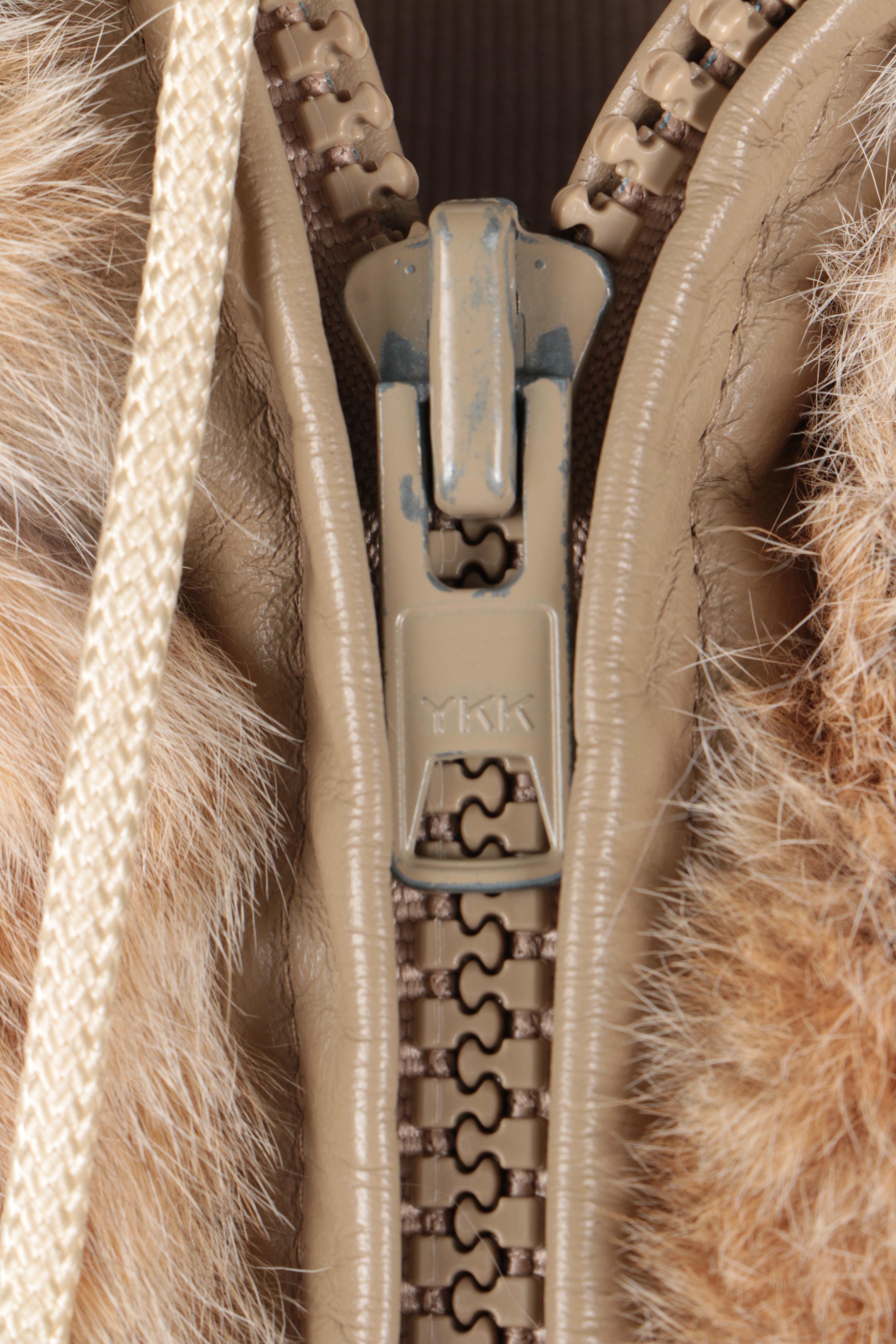 Canadian Lynx Coat with Fox Fur Trim Hood