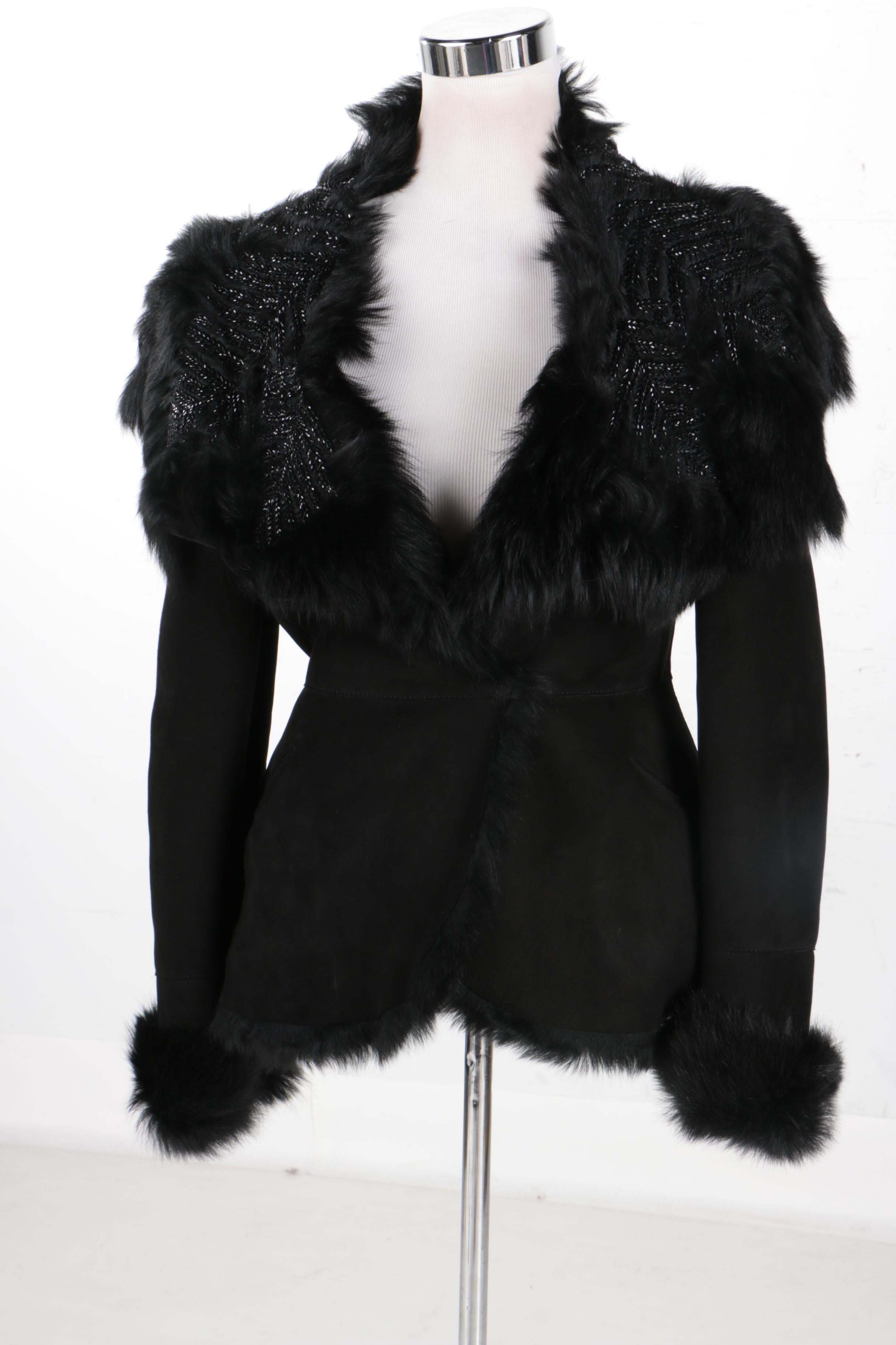 Alexander McQueen Sheep Suede Coat