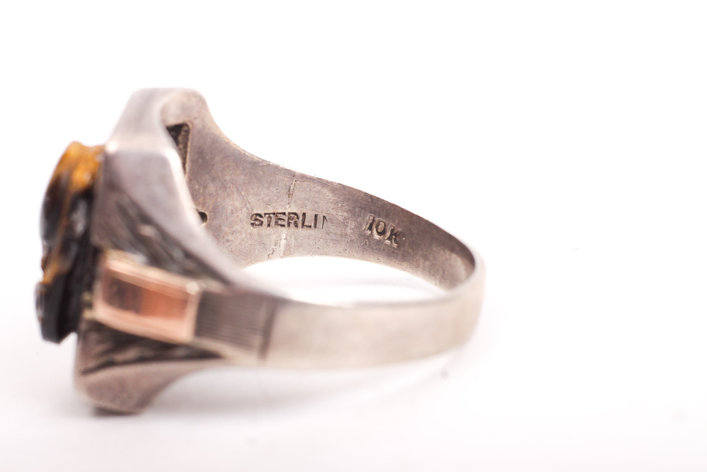 10K Gold and Sterling Ring
