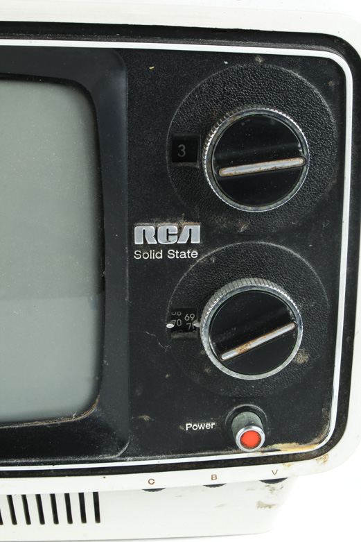 Vintage 1970s RCA Black and White TV