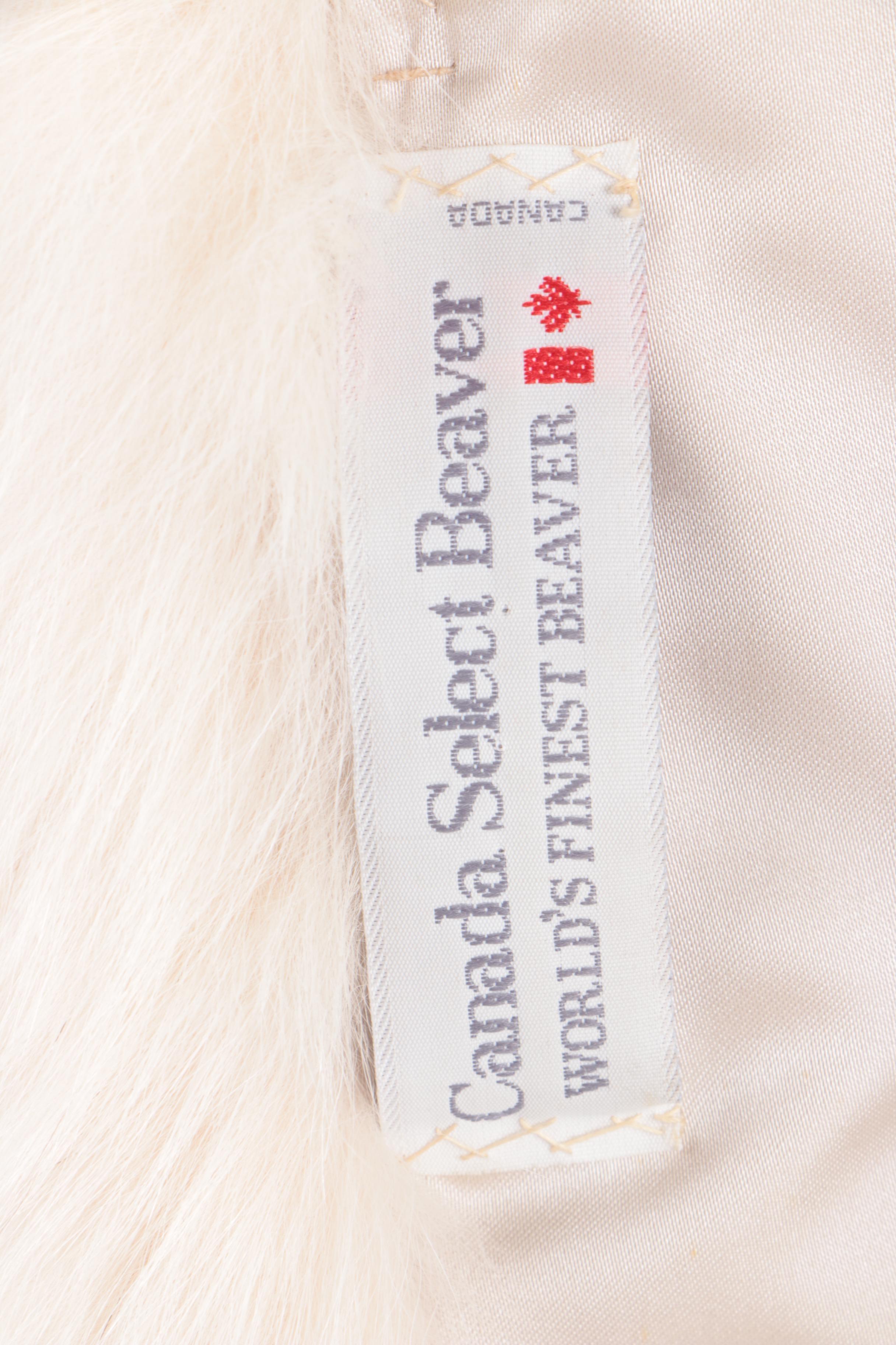Sheared Canadian Beaver Coat with Fox Trim