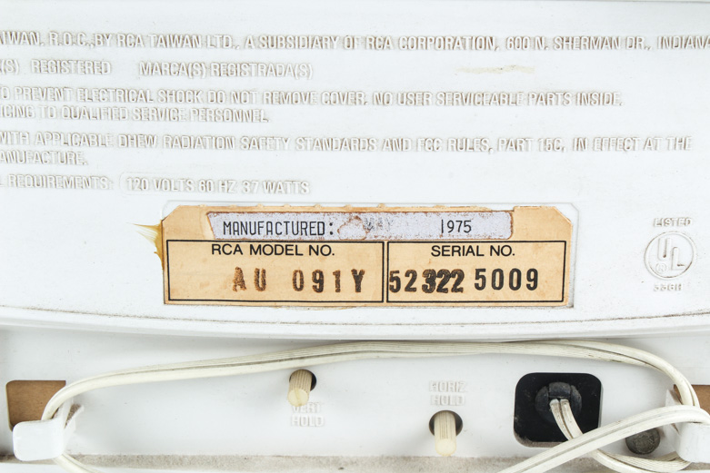 Vintage 1970s RCA Black and White TV